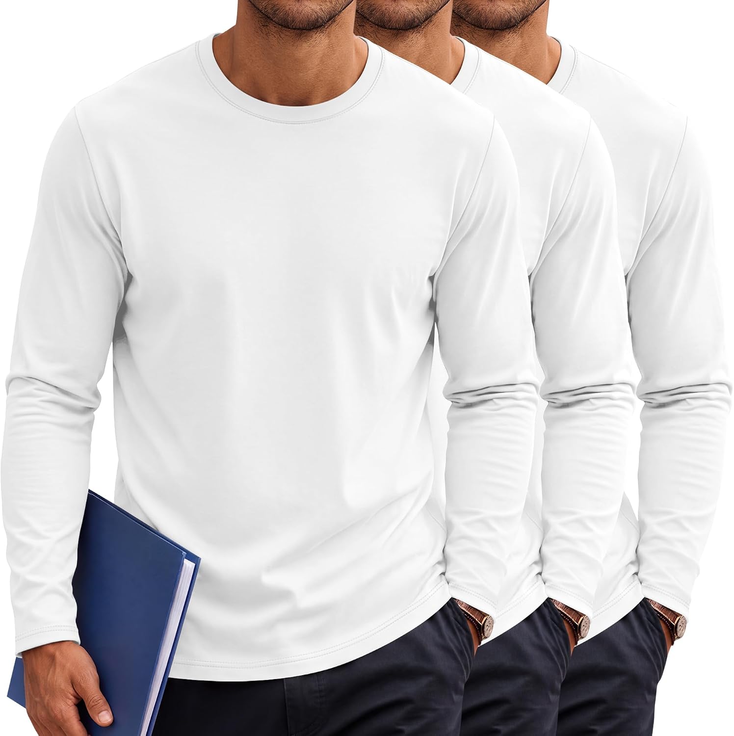 Neer 3 Pack Men's Long Sleeve Underscrub Tees