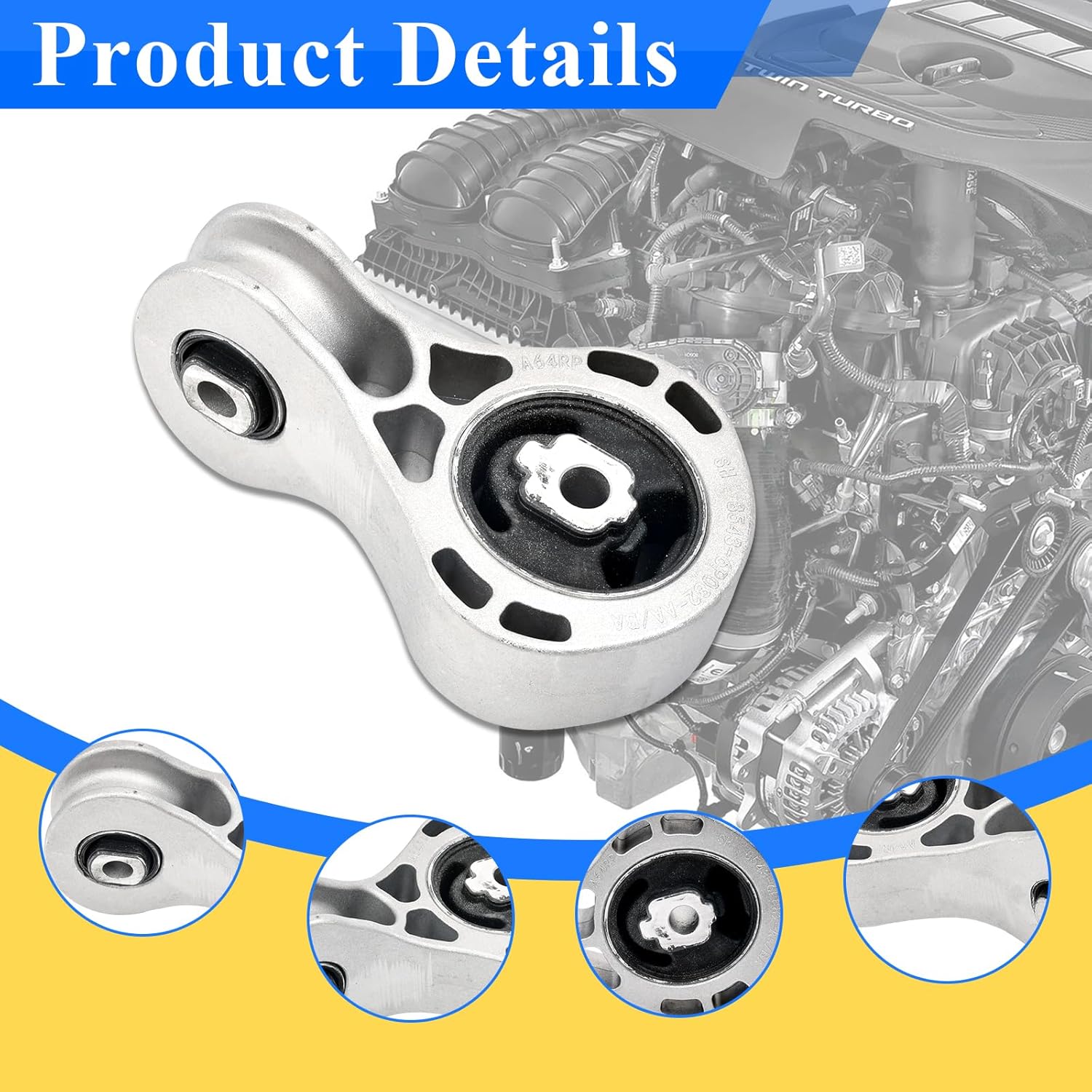 Engine Motor Mount Automatic Transmission Mount Compatible with 2008-2011 Ford Focus 2.0L Replace#A5495,A5322,A2986 3PCS