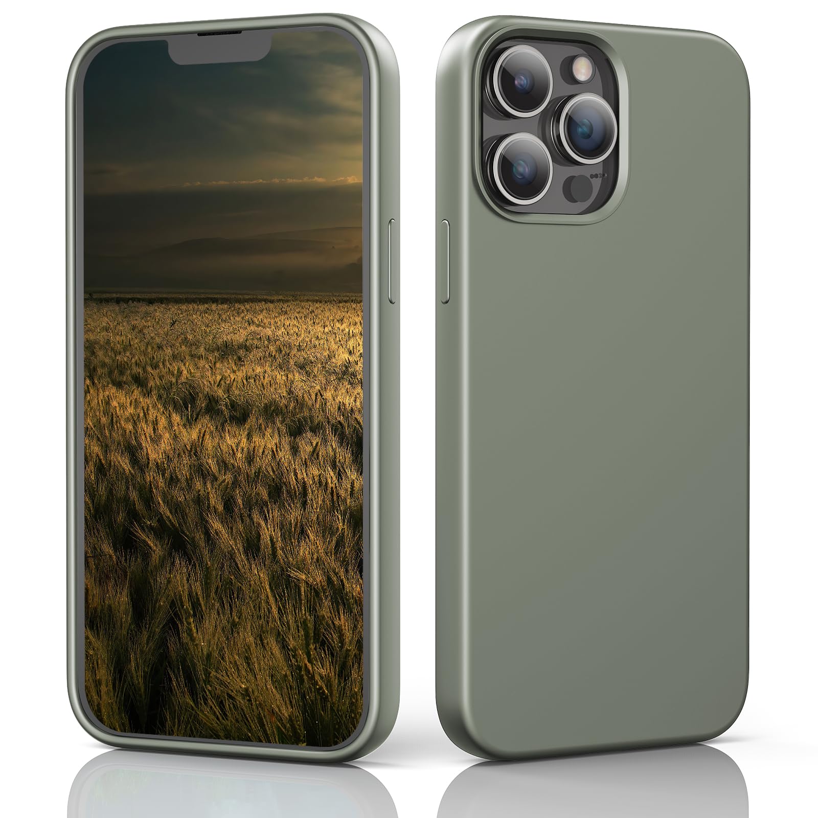 TIIXXE Silicone Case Compatible with iPhone 13 Pro Max case Soft Ultra Slim Protective Shockproof Liquid Silicone Phone Case,Anti-Scratch Microfiber Lining