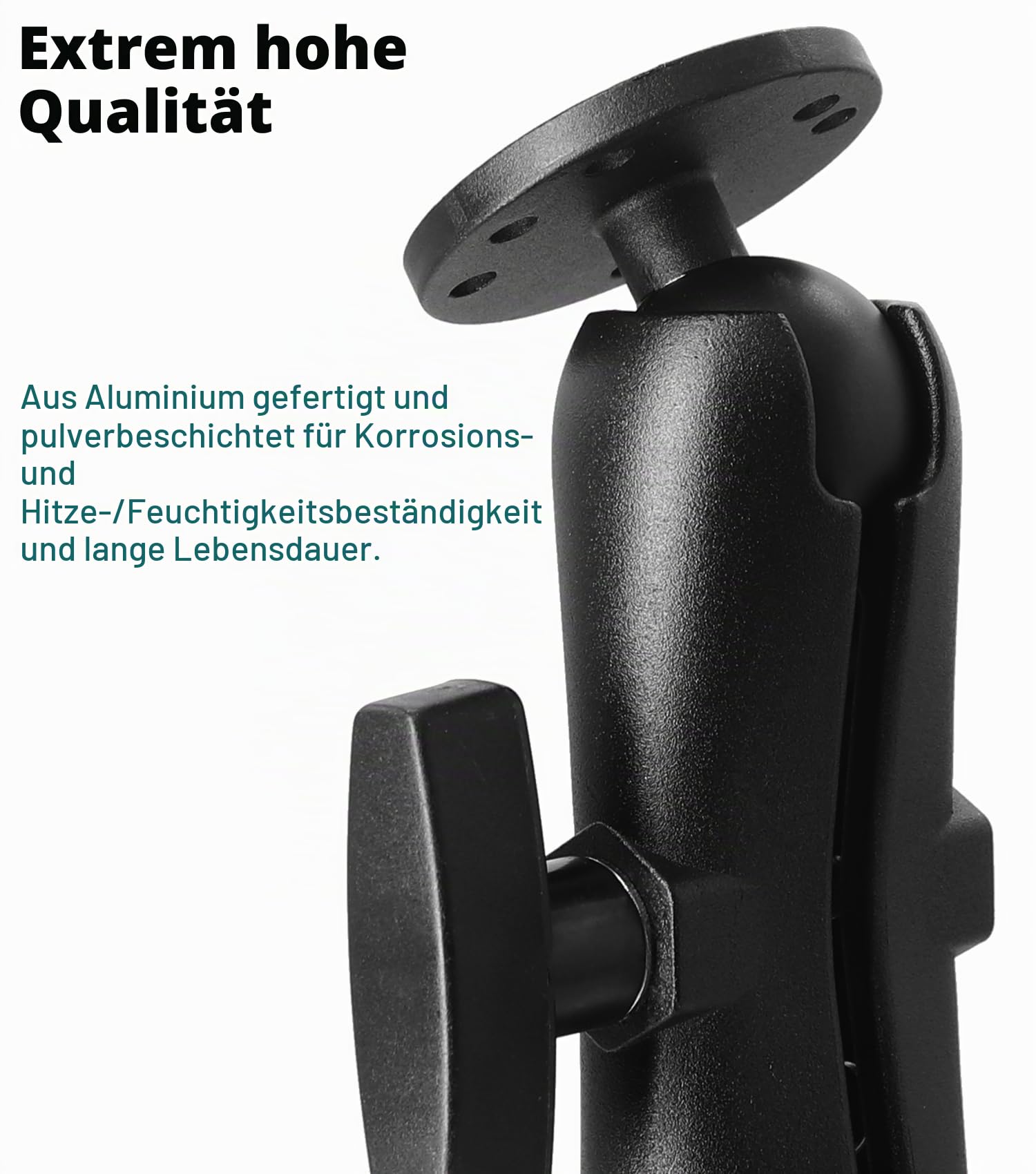 1,5-Zoll AMPS-Halterung, Doppelkugelhalterung mit 38mm/1,5''/C Größe Kugeladapter, Aluminiumguss, kompatibel mit RAM Mounts, geeignet für Repository, LKW, Gabelstapler, etc.