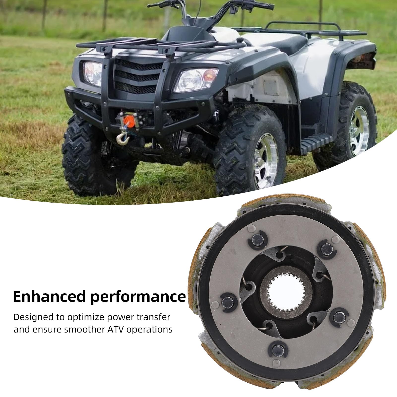 Akozon Gruppo Ganascia Frizione Bagnata 21230-004-0000, Porta Ganascia Frizione Bagnata Ad Alte Prestazioni Resistente All'abrasione per ATV UTV
