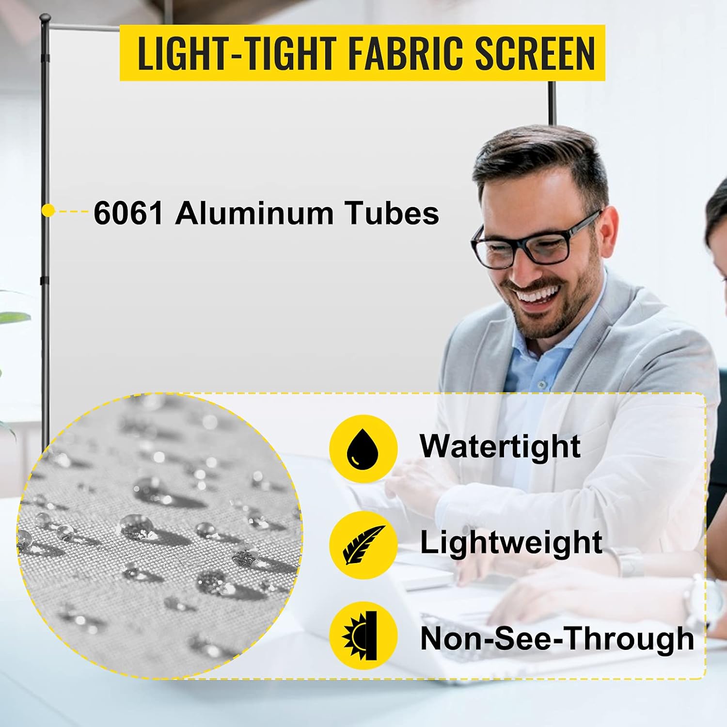 VEVOR Office Partition 71" W x 14" D x 72" H Room Divider Wall w/Thicker Non-See-Through Fabric Office Divider Steel Base Portable Office Walls Dividers Gray Room Partition for Room Office Restaurant : Office Products