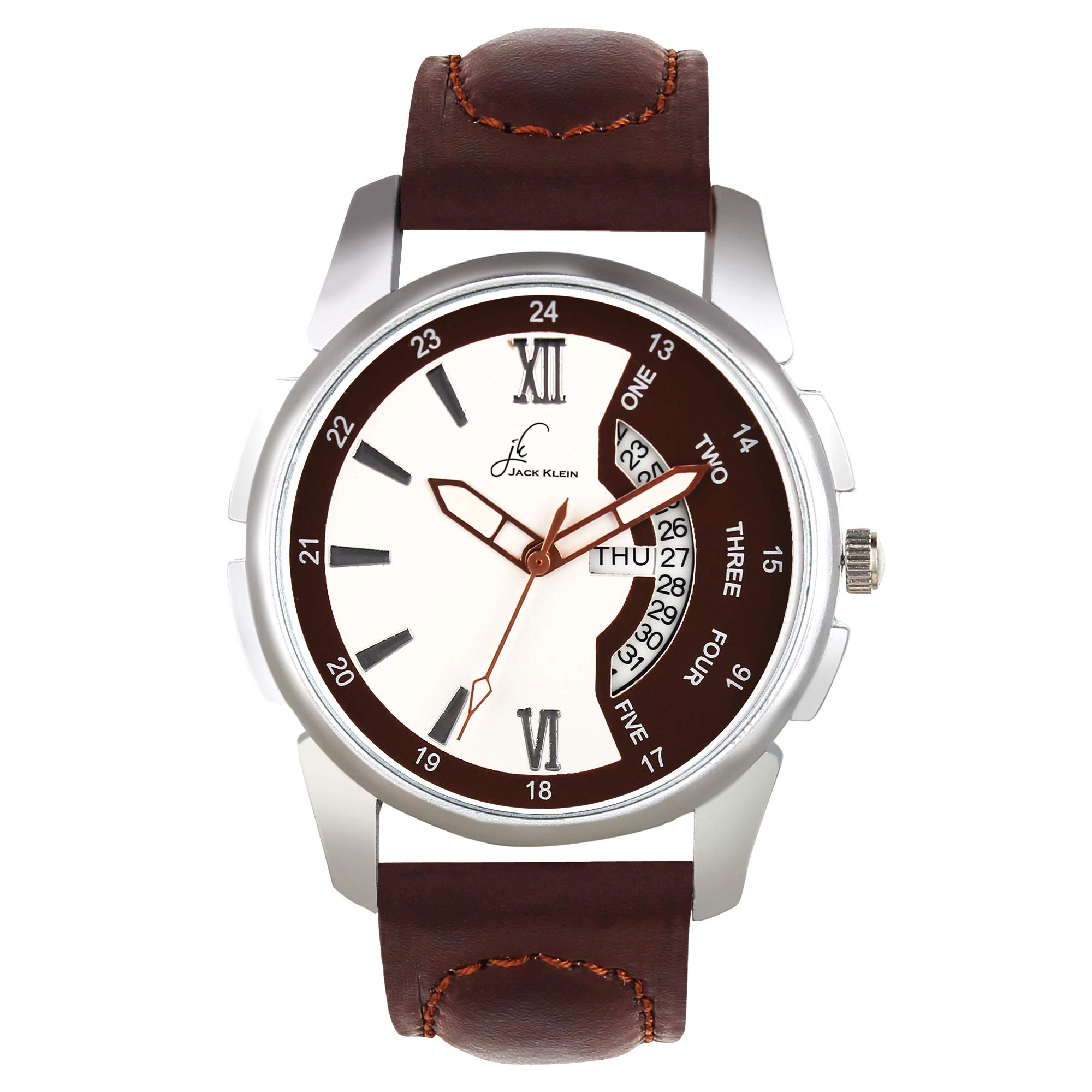 Jack Klein Sporty Brown Day and Date Working Multi Function Watch (B07M7WB664) Amazon Price History, Amazon Price Tracker