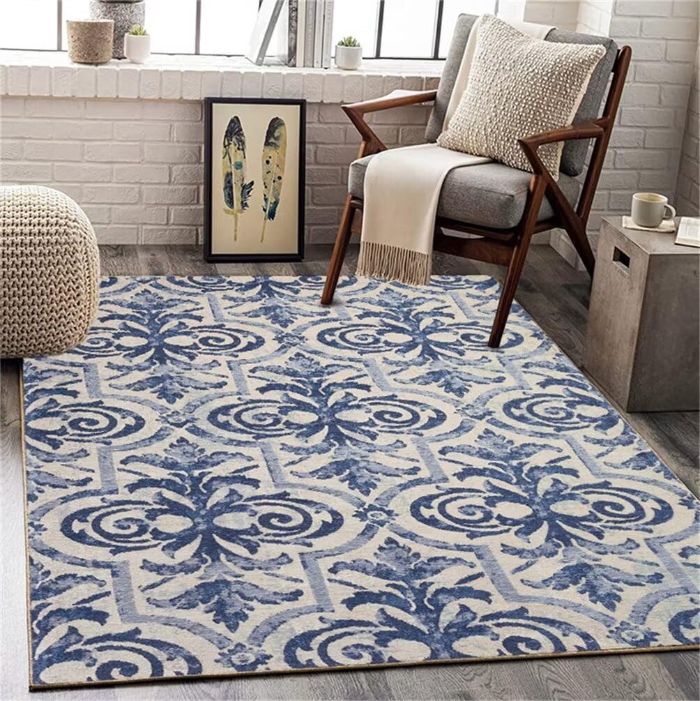 Tapis salon lavable 140x200 résistant aux taches pour enfants