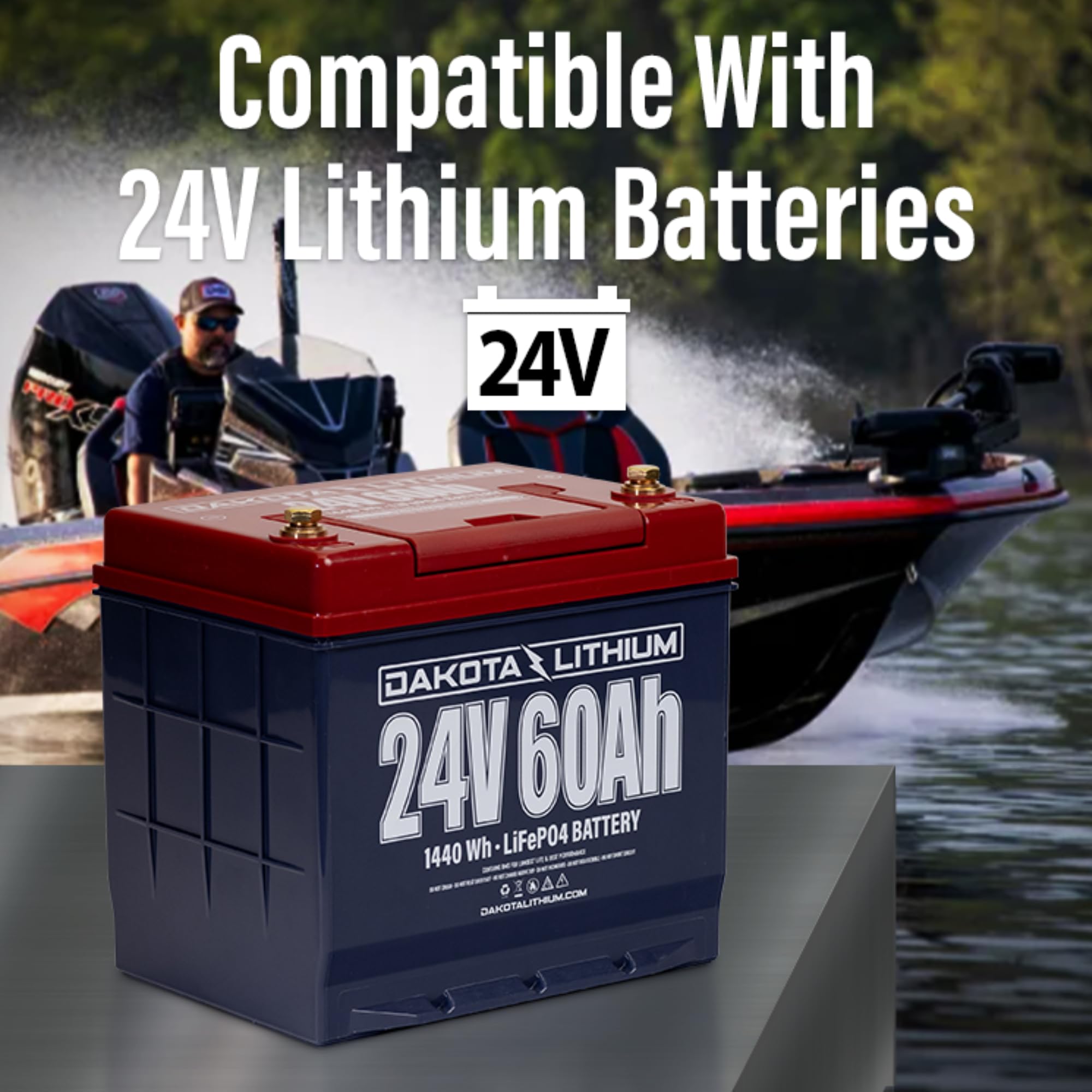 Dakota Lithium - 24V 20 Amp Charger for Lithium Deep Cycle Battery - Compatible LiFePO4 Charger - 1 Charger