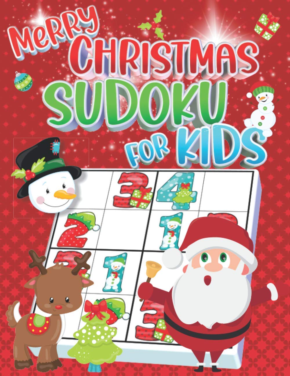 Christmas Sudoku for Kids: Christmas Sudoku Puzzle Books for Kids Easy | 4x4 Sudoku for Kids Ages 4-8 & Kids Sudoku 6x6 | Easy & Very Easy Sudoku for Beginners