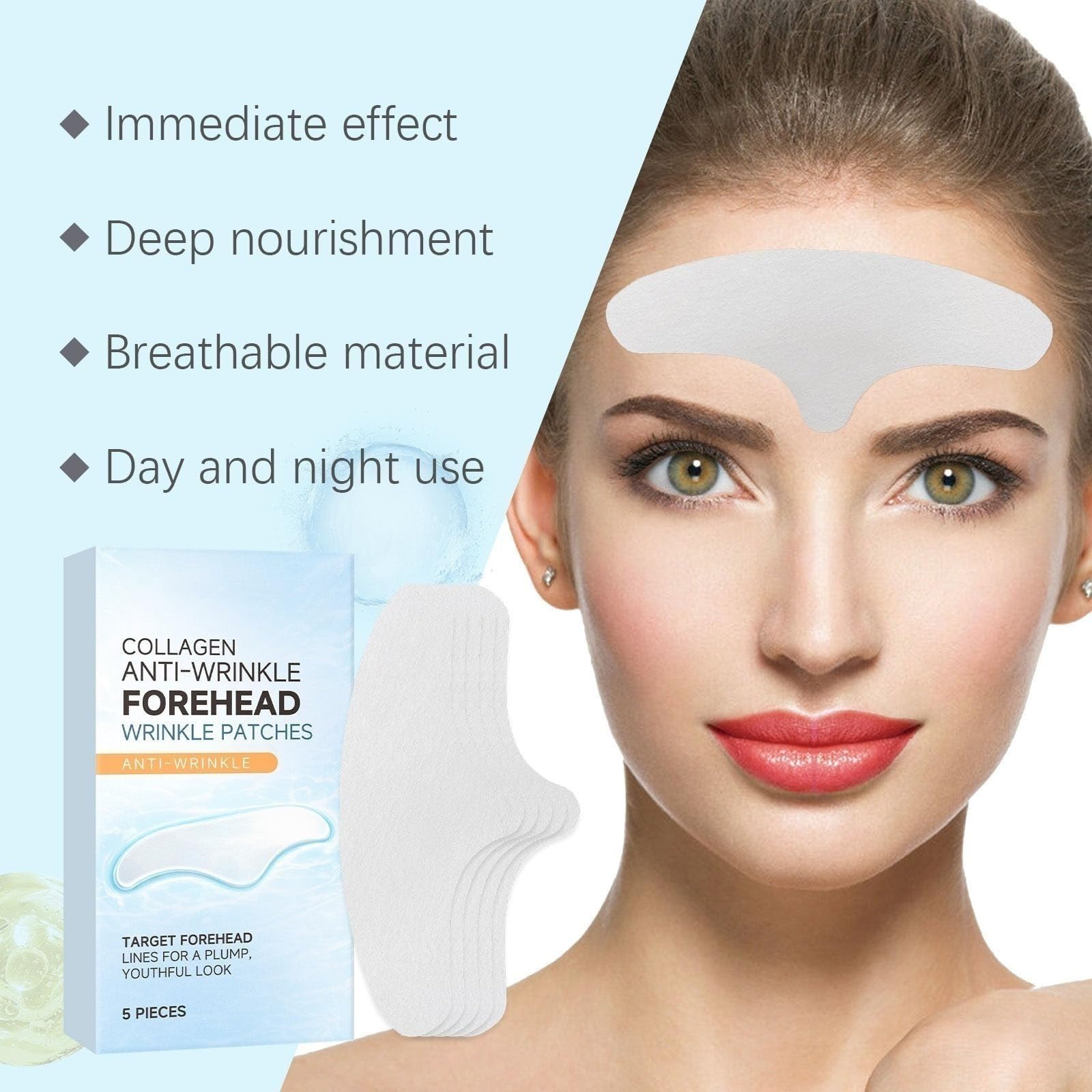 Face Tape Lifting Gesicht, Facelifting Pflaster gegen Zornesfalten,Anti Falten Pflasters für glattere Haut, Zornesfalten Patches Tape