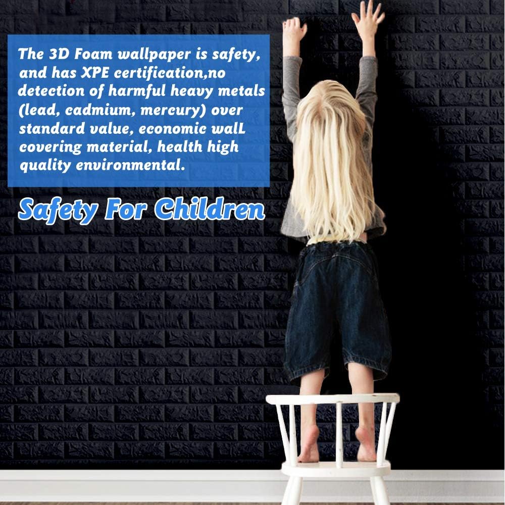 Amаzіng 🔥 LEISIME 3D Wall Sticker Self-Adhesive Wall Panels Waterproof PE Foam White Wallpaper for Living Room TV Wall and Home Decor (Black Brick 10Pack - 58 Sq Ft) Bеѕt Prоmо LEISIME 3D Wall Sticker Self-Adhesive Wall Panels Waterproof PE Foam White Wallpaper for Living Room TV Wall and Home Decor (Black Brick 10Pack - 58 Sq Ft)