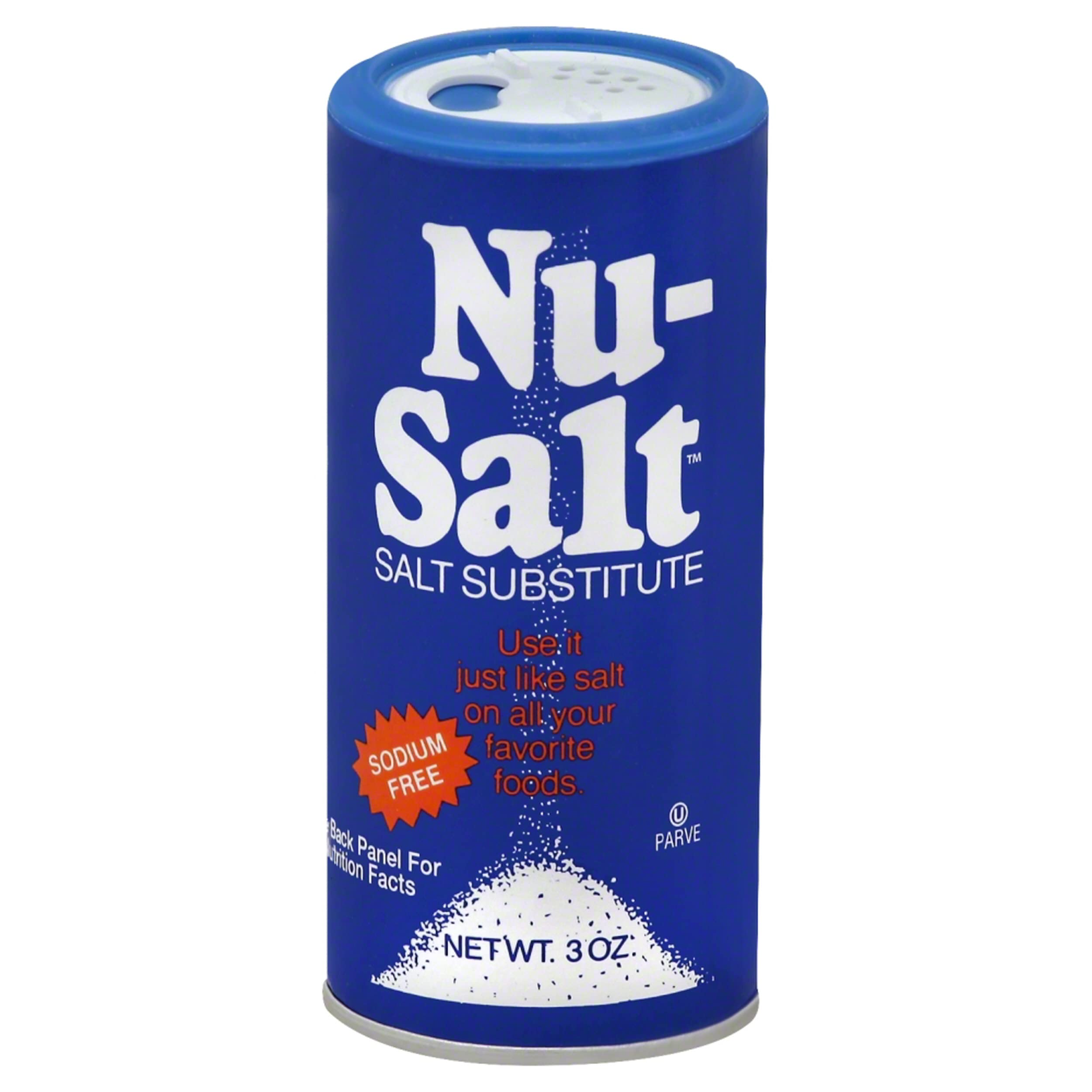 Nu SaltSubstitute Salt Shaker, Sodium Free, Non GMO, 3 Ounce (Pack of 12)