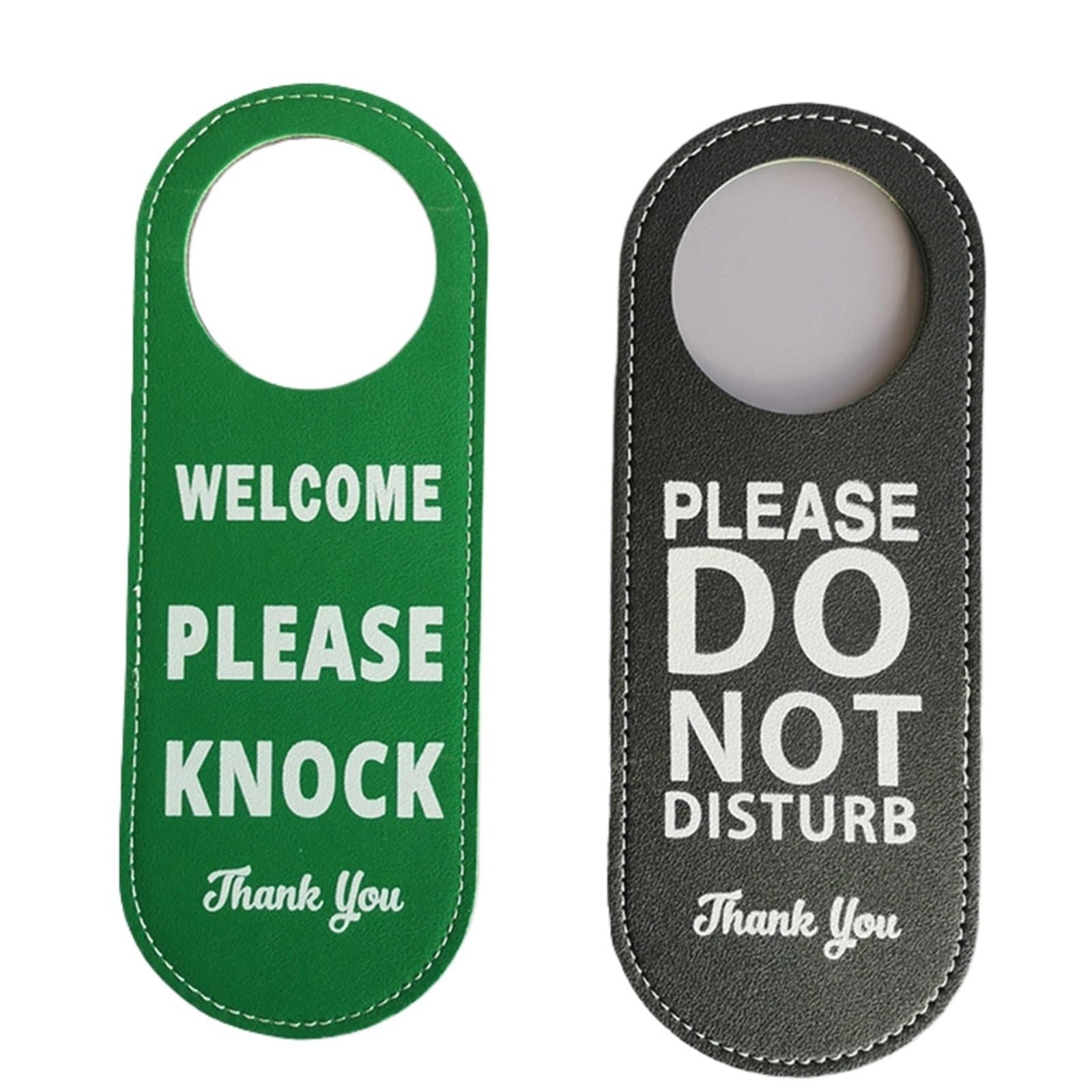 ZRHWSPD PVC Door Knob Hangers 1pc Do Not Disturb Door Tags Sign Mall Office Black Green Red Hanging Tag(A3-1PC)