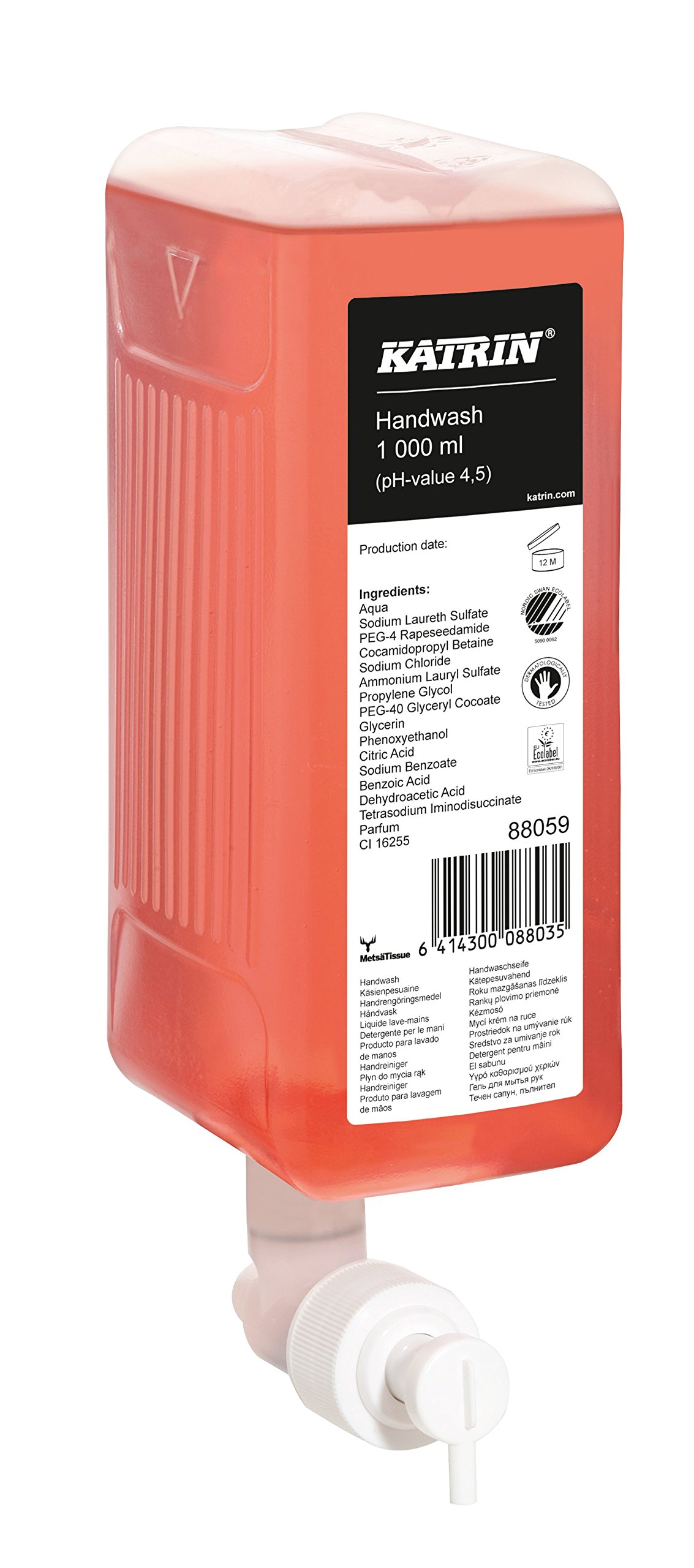 Katrin88059 Hand wash, Effective, mild, 1000 mL (Pack of 6)