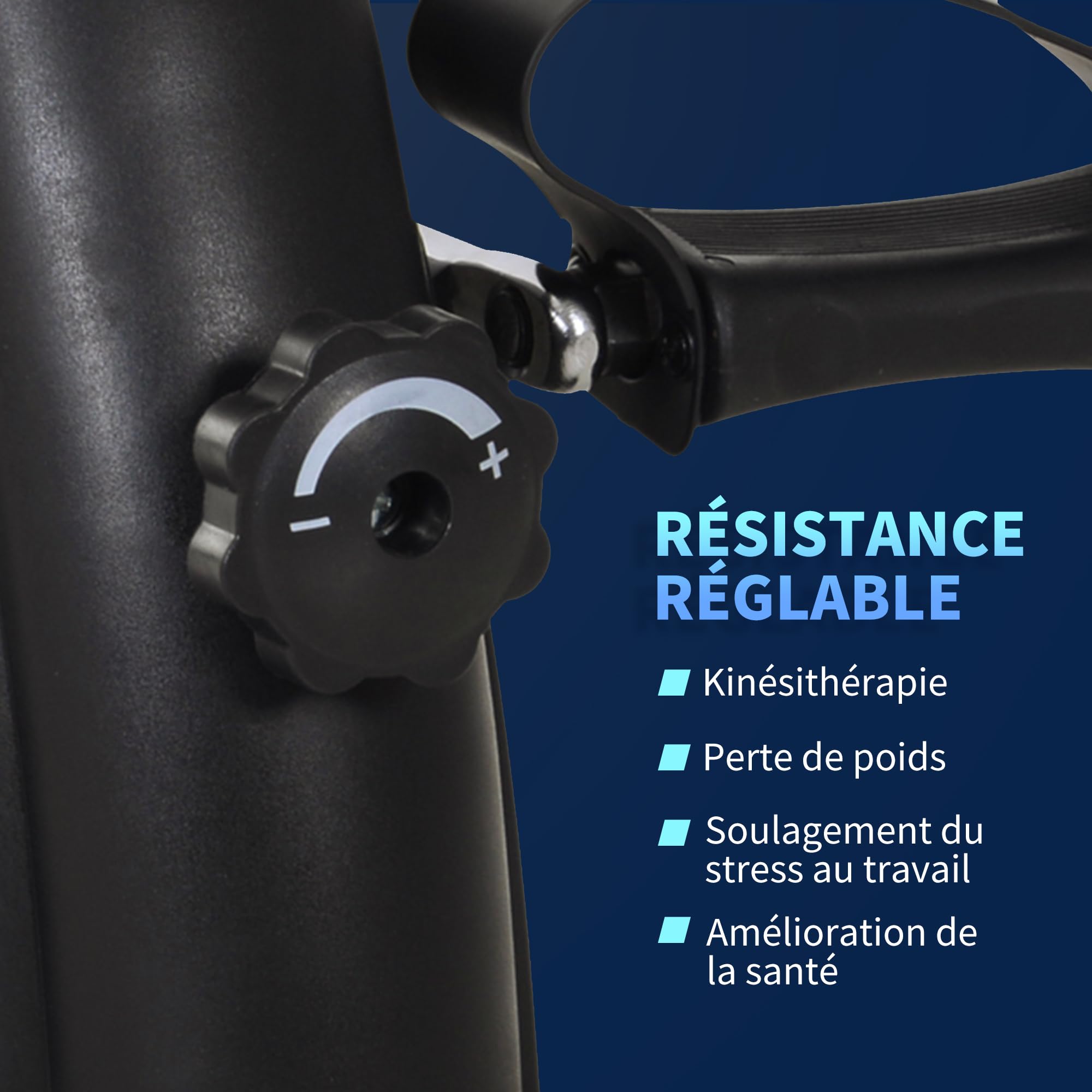 HOMCOM Mini vélo d'appartement bras jambes fitness écran LCD 35x40x31 cm noir