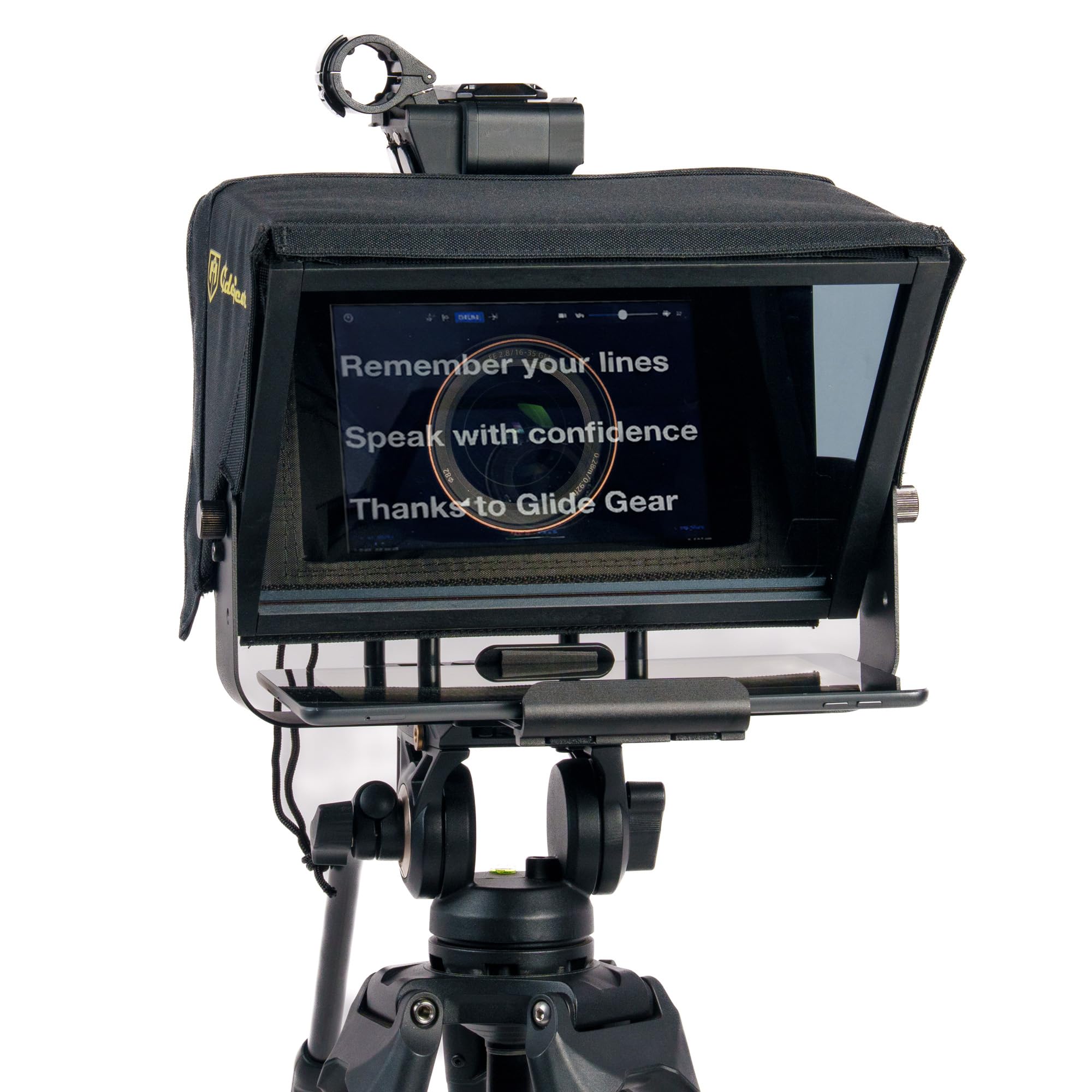 TMP 100 Teleprompter – DSLR, Tablet, Smartphone – 12" Glass, Carry Case, No Assembly