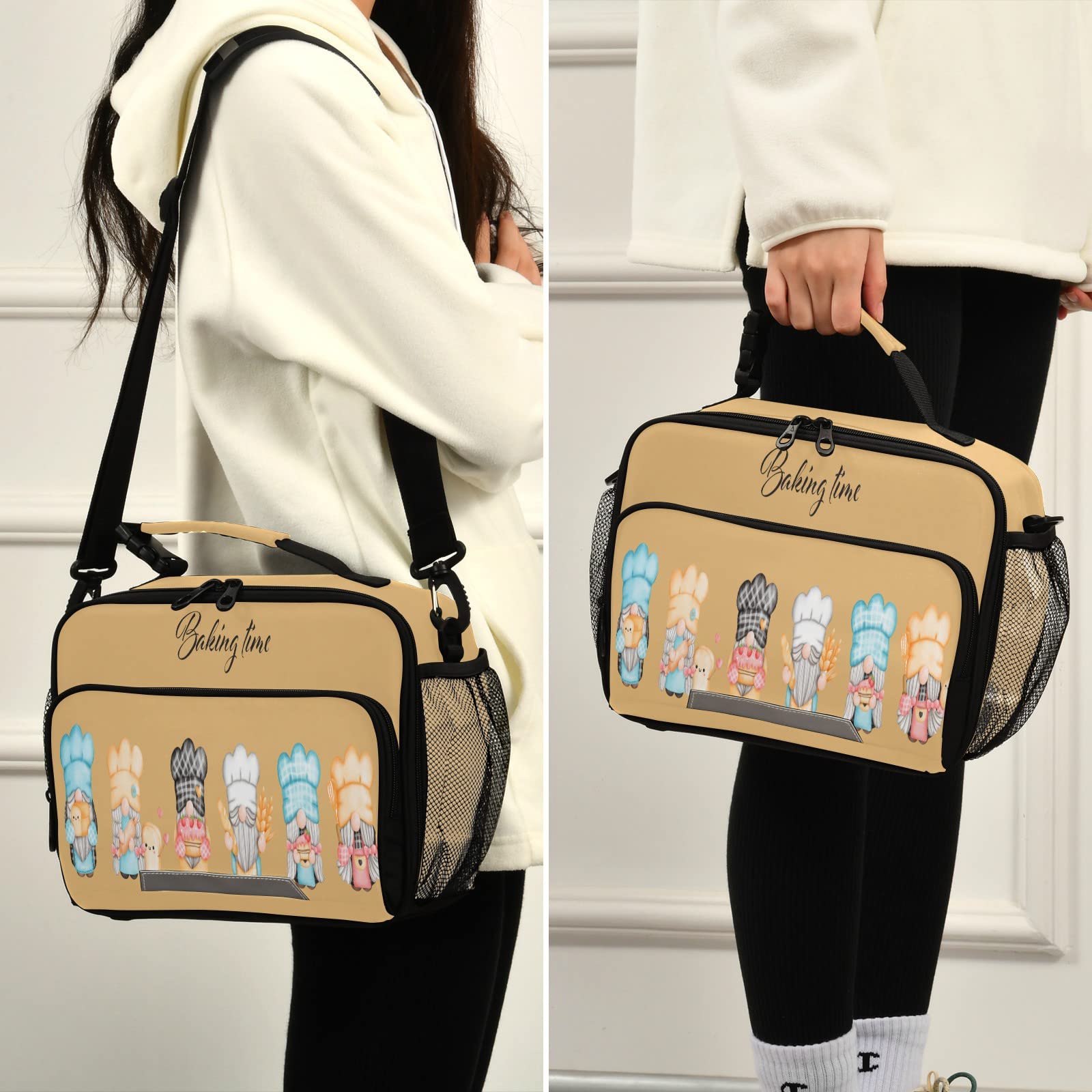 Borsa Pranzo Termica GuoChe Per Bambini – Panda Cartoon Con Tracolla E Tasche - 2