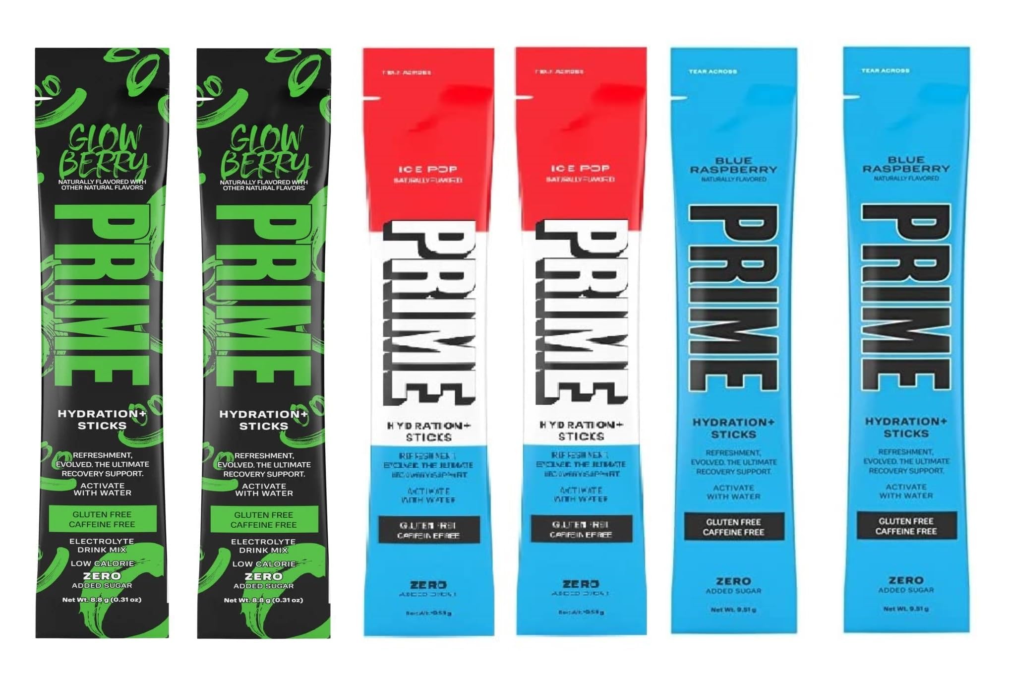 Prime Energy Drink Variety Pack, 2 Glowberry, 2 Ice Pop, 2 Blue Raspberry, Sugar Free With Electrolyte Stick 9.7G Pack Of 6 By Logan Pual Ksi (B0CPSQFXXG) Amazon Price History, Amazon Price Tracker
