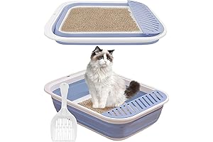 BNOSDM Foldable Cat Litter Box Specifically Designed for Elderly Cats