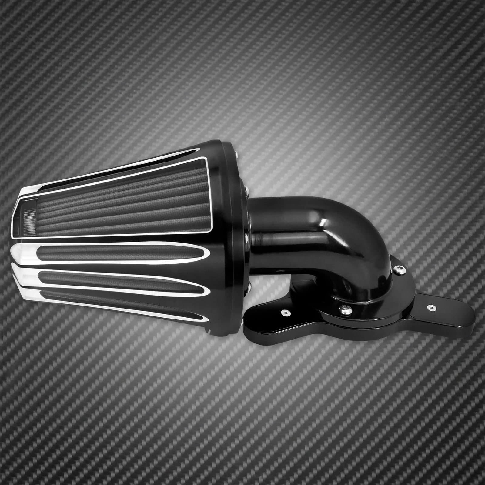 Filtr powietrza CNC do motocykla pasujący do Harley Sportster XL 1200 883 48 72 Dyna Touring Softail Fat Boy CVO Electra Road Montaż uniwersalny Filtr stożkowy z pochyleniem‌(Air Cleaner A)