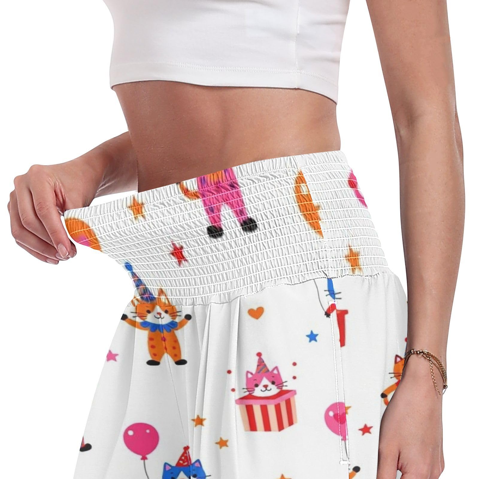 Colorful Toy - Pantalones largos casuales para mujer, ligeros, elásticos, ropa de descanso casual
