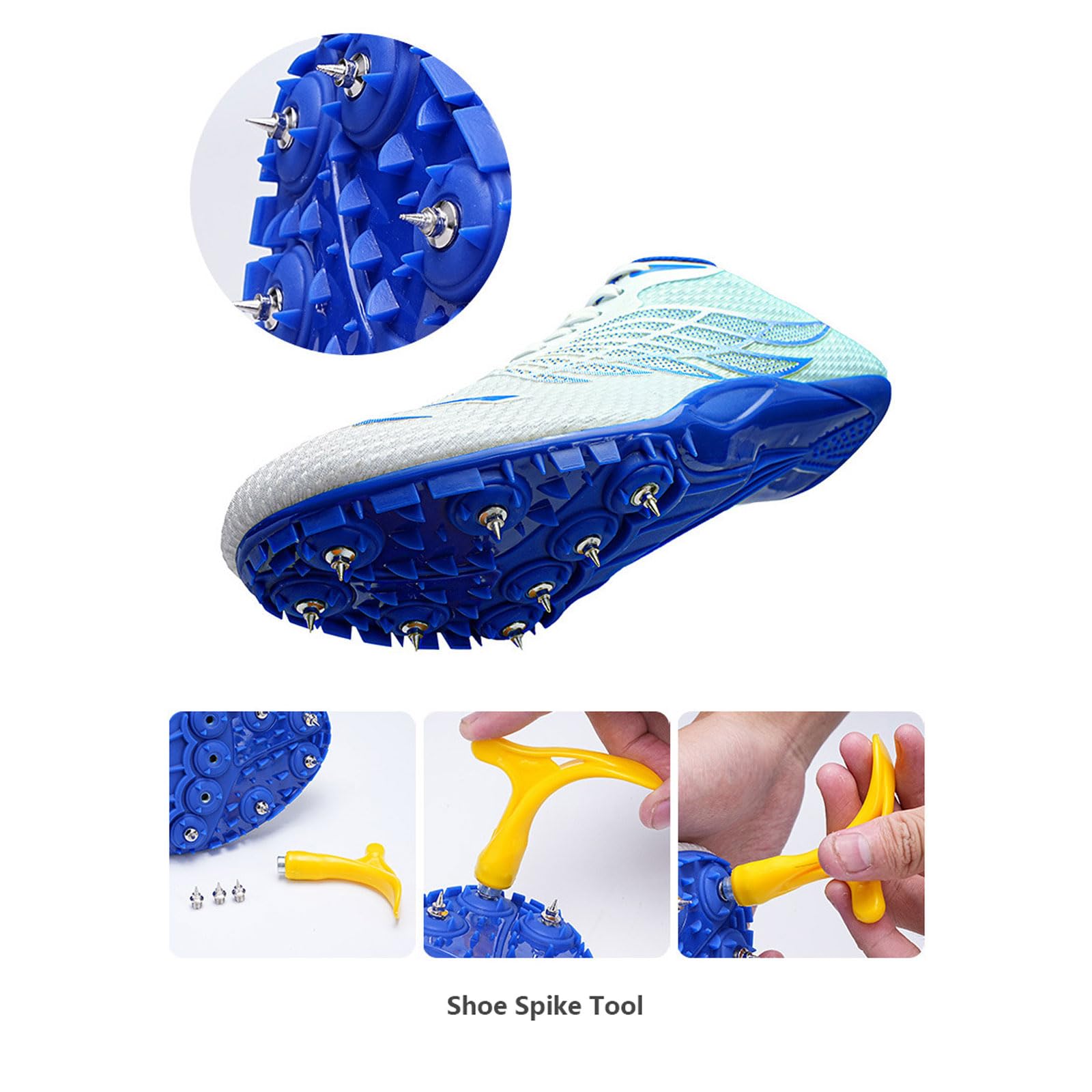 Zenithia Zapatillas De Correr con Clavos,Zapatillas De Clavos Atletismo Zapatillas De Clavos Atletismo Unisex,Antideslizantes Transpirables Resistente Al Desgaste para Hombres Y Mujeres