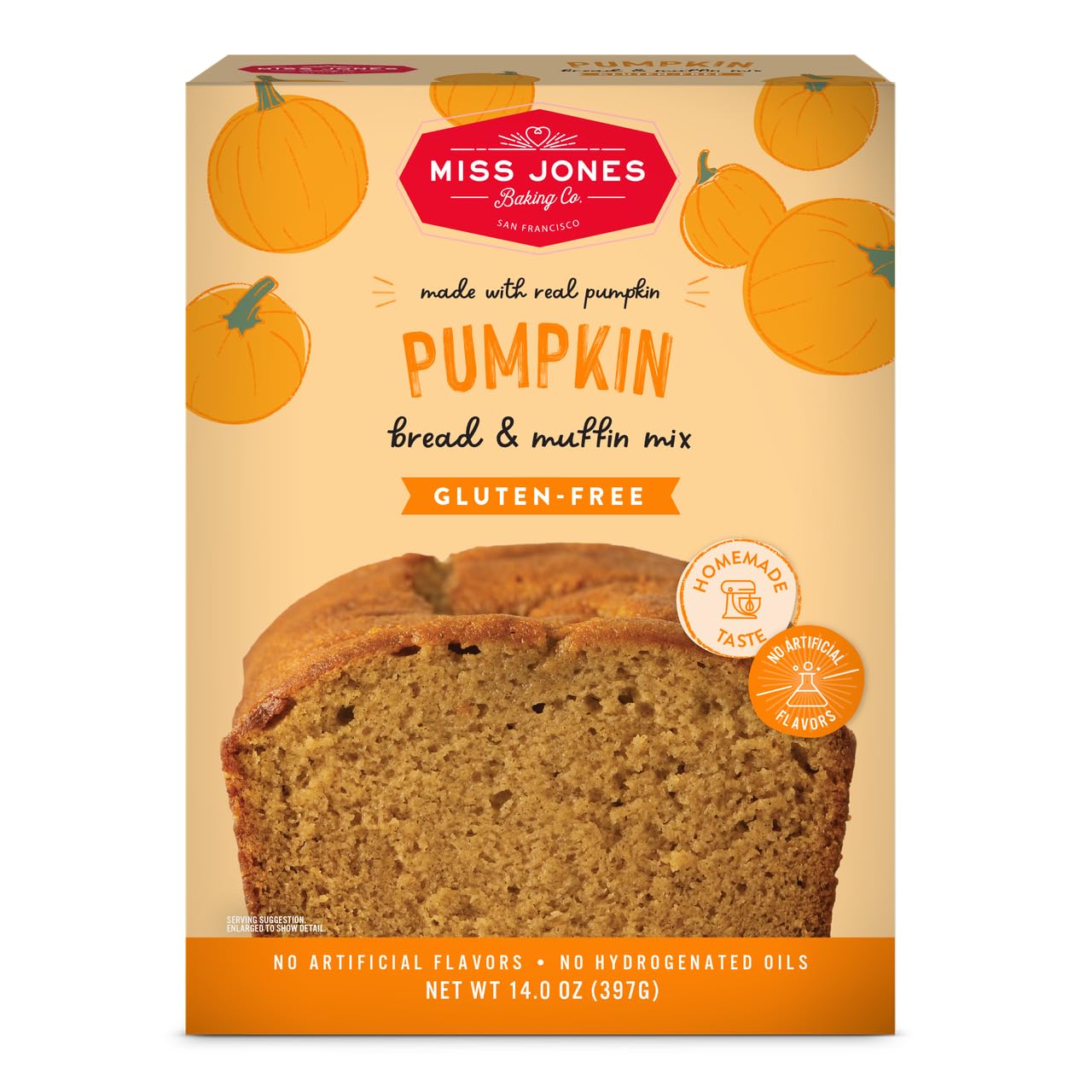 Miss Jones Gluten Free Pumpkin Bread & Muffin Mix, 14 oz