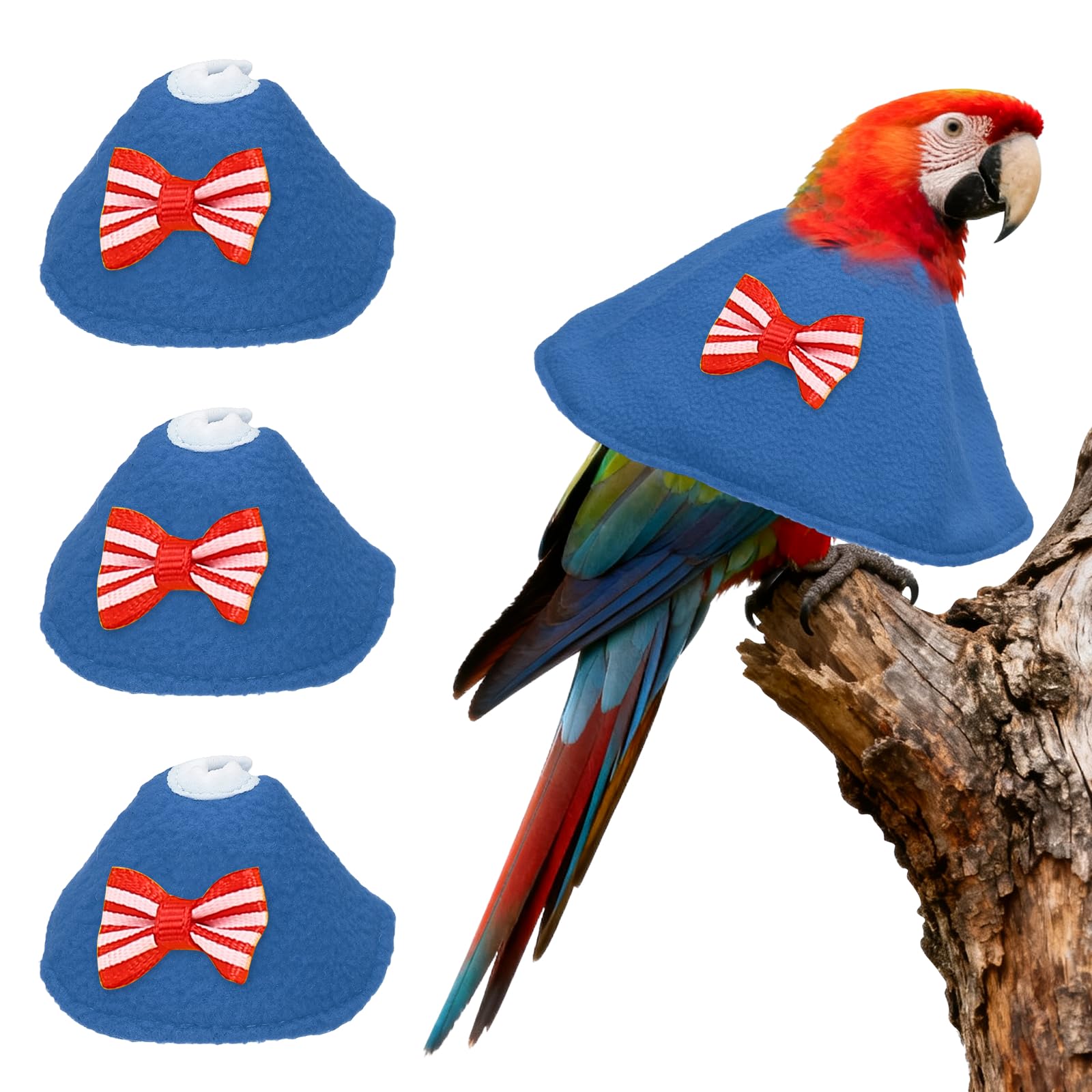 - Bird Collars, Bird Cone Collar Protective Recovery Cones, Soft Adjustable Anti-Bite Feather Neck Protector (Blue, XS, 3 Pcs), Intended for Budgie/Cockatiel/Lovebirds