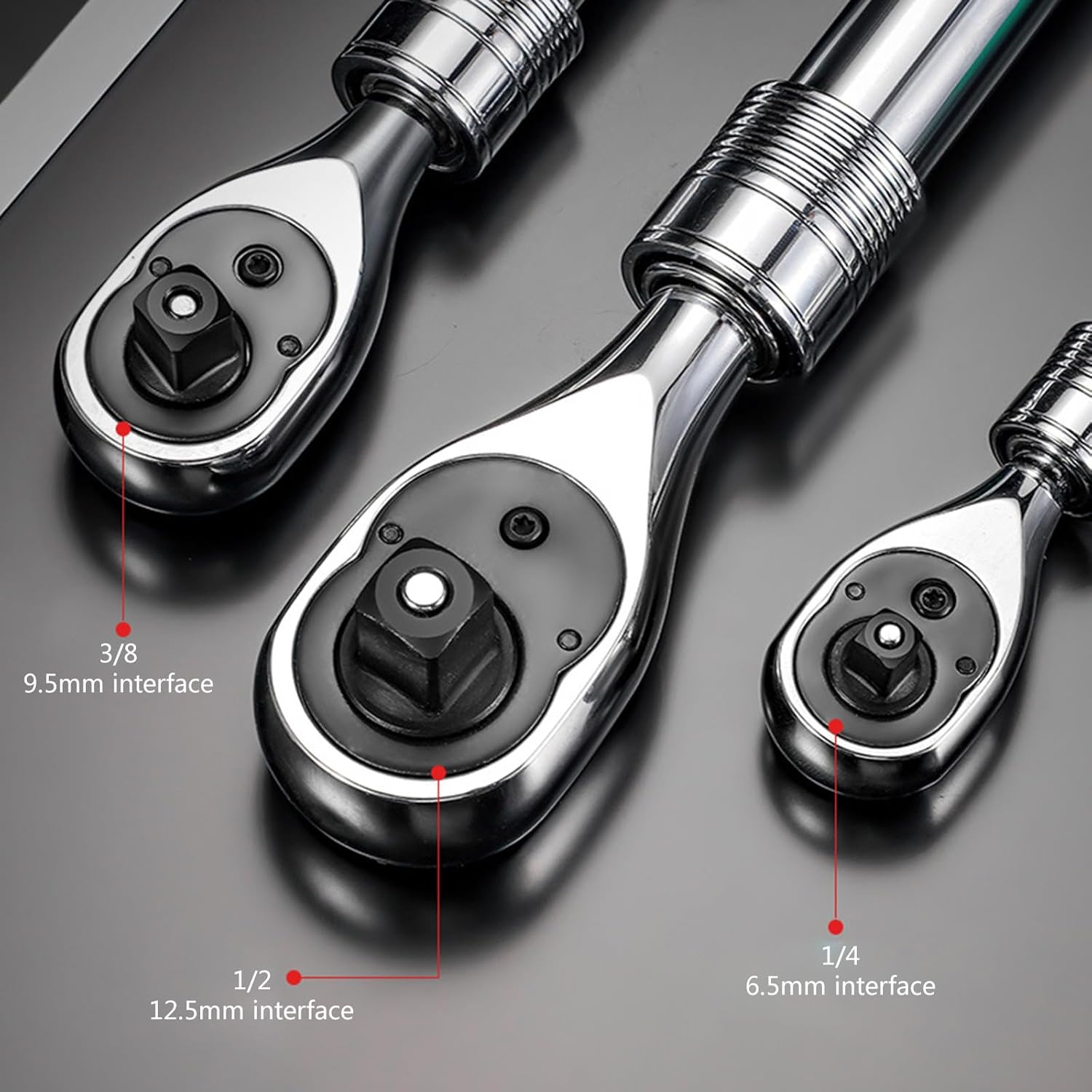 Ratchets Spanners 1/4" 3/8" 1/2" Quick Release Sockets Tool Household Handle Wrenches for Car Ratchets Wrenches