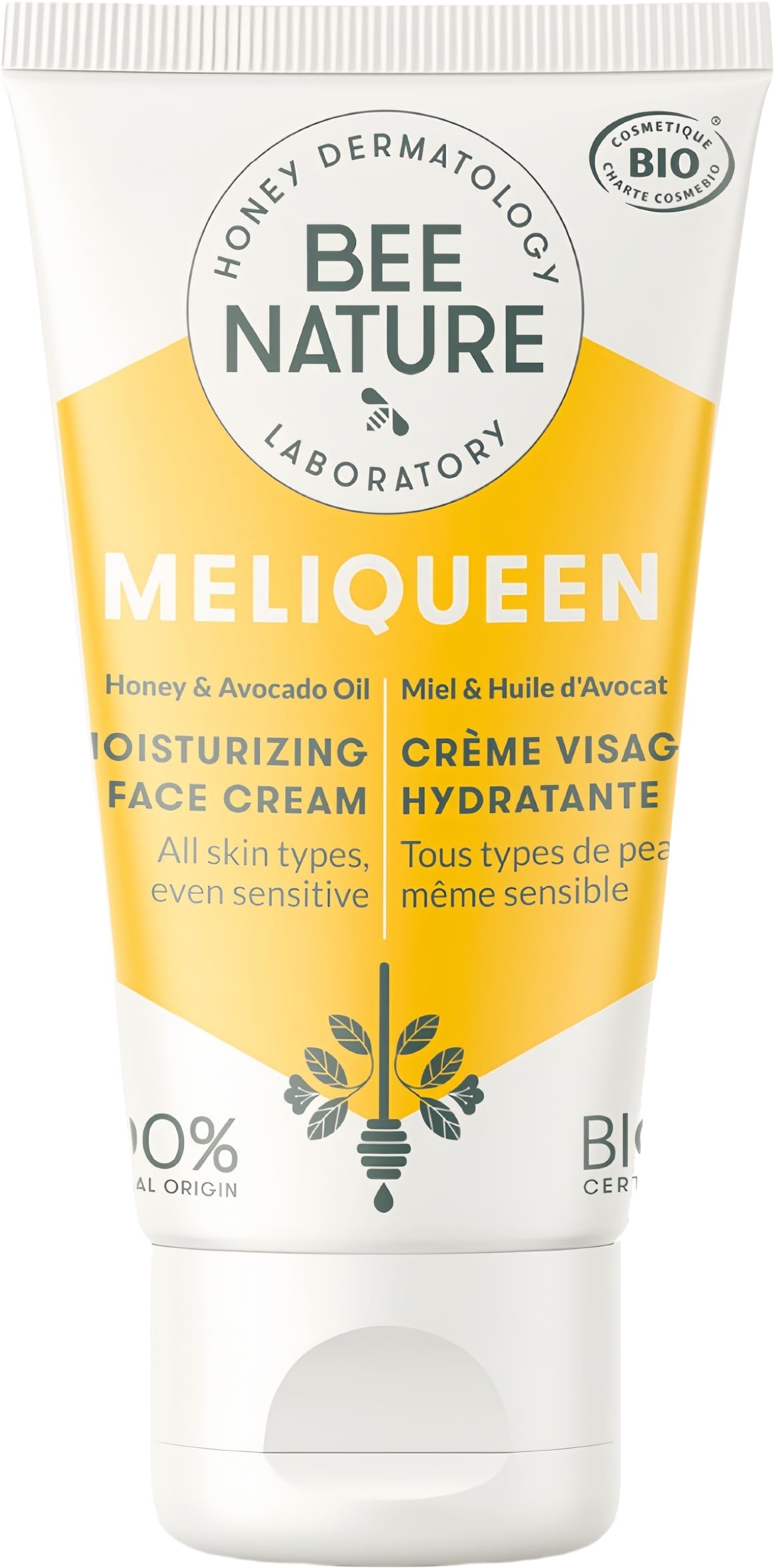 Organic Honey Face Cream - Moisturizer and Relieves Rash Eczema - 100% Natural - Nourishing and Non Greasy - Suitable for Dry and Sensitive Skin - 50ml