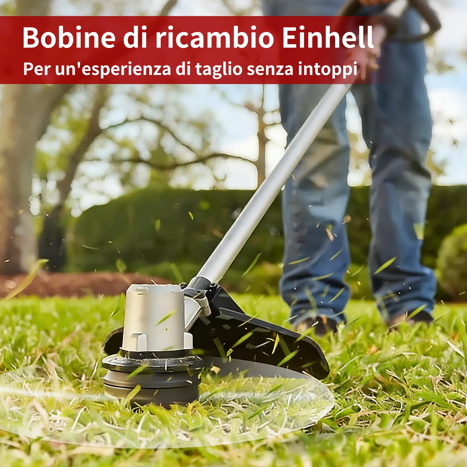 6 bobine di filo di ricambio compatibili con Einhell GE-CT 36/30 Li E, GE-CT 36/33 LI E, AGILLO 36/255 BL, AGILLO 18/200, GP-CT 36/35 Li BL per bobina di filo di ricambio Einhell