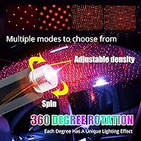 Vista 4 de HONLEEX - Proyector USB de luz nocturna para techo, LED, compacto, rojo, paquete de 1