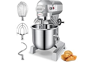 15 QTt Commercial Food Mixer, Affordable Heavy-Duty Companion, Ideal for Bakers and Pizza Pros