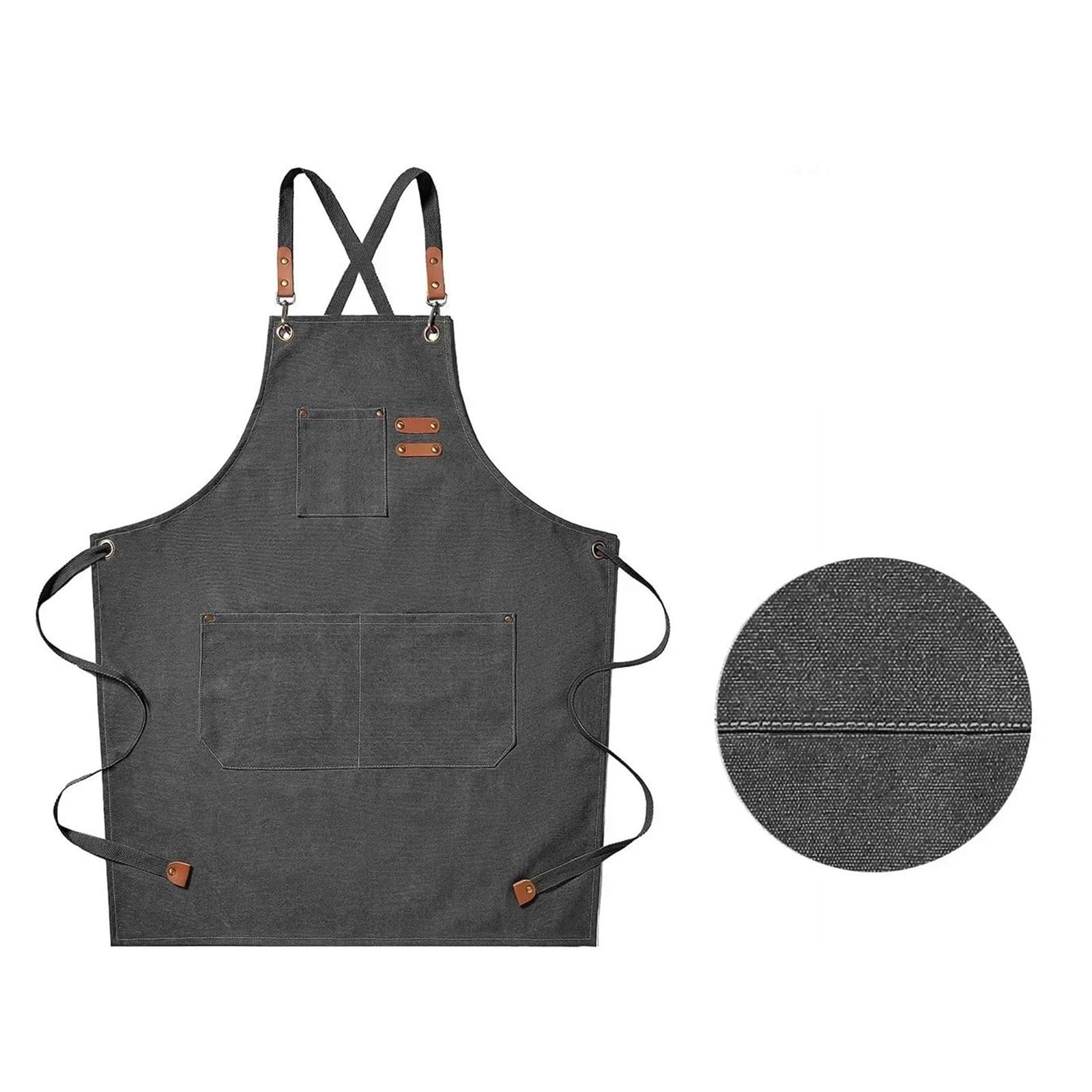 Delantales de cocina lona 2 uds for mujer, hombre, delantal trabajo Chef para Cocinar