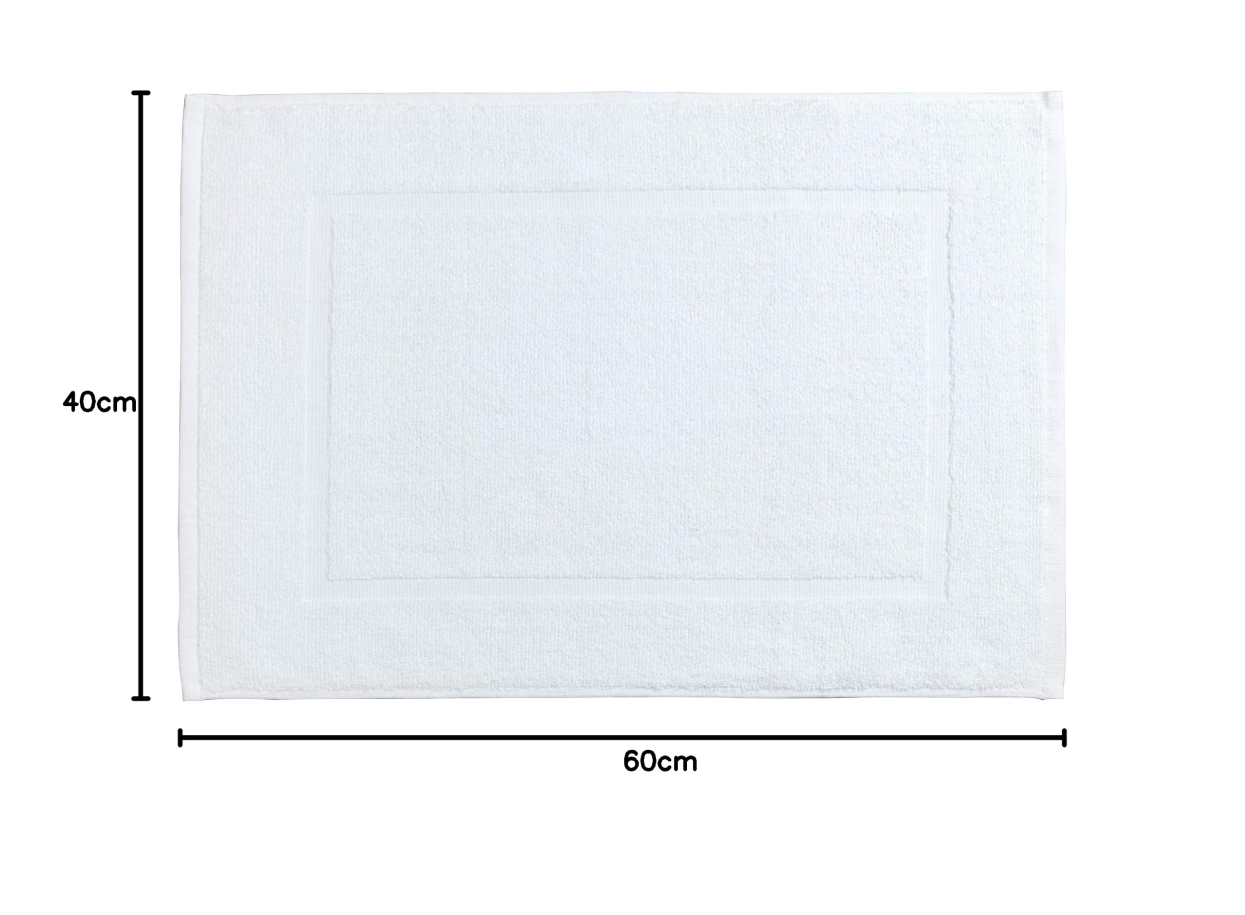 Allstar Tapis de bain Zen blanc - Tapis de douche, Coton, 40 x 60 cm, Blanc