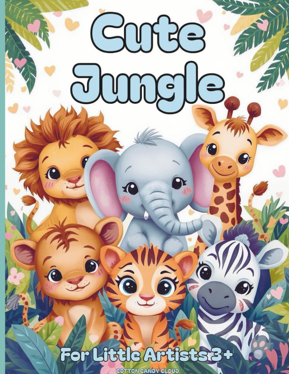 Cute Jungle: Adorable Jungle Animals to Color for Little Explorers 3+