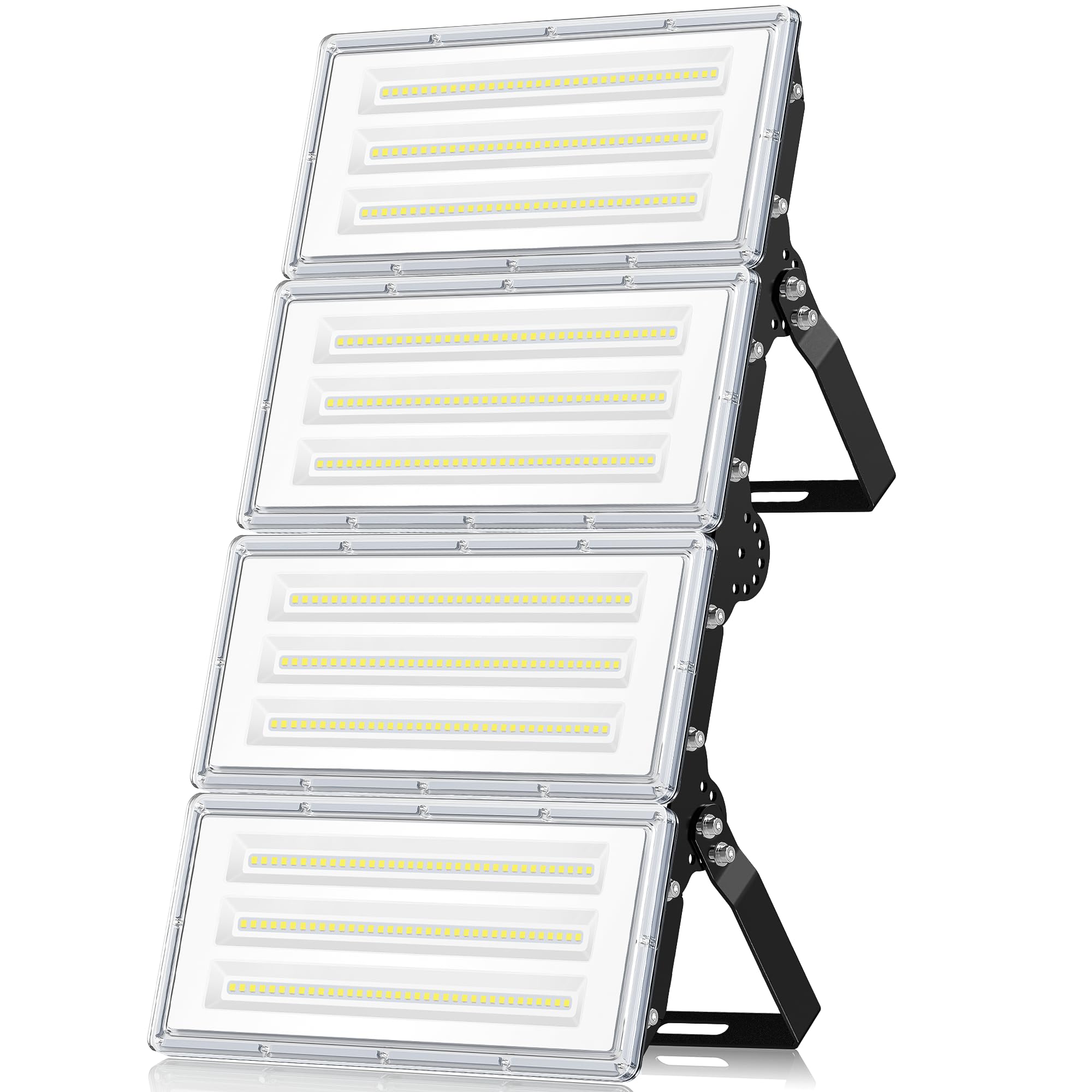 Foco LED Exterior 400W 40000LM Potente Proyector Con Ángulo de Haz Amplio, IP67 Impermeable Floodlight Blanco Frío 6500K Para Jardín, Patio, Arena, Pista