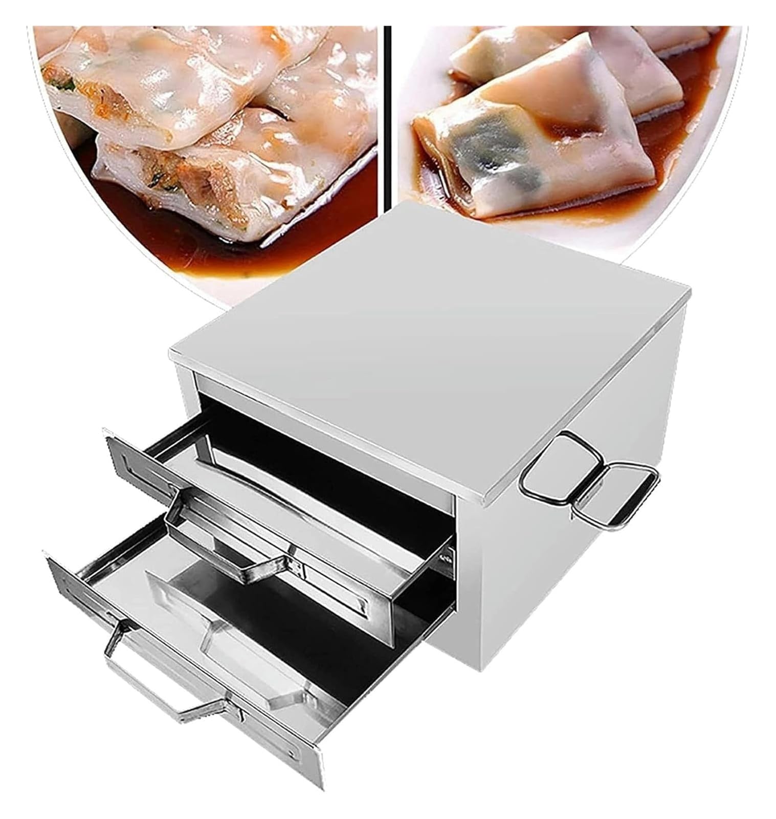 Vermicelli Roll Steamer – Macchina per rotoli di pasta di riso in acciaio inossidabile per uso alimentare per cucinare deliziosi piatti sani – perfetto per ristoranti e chef domestici