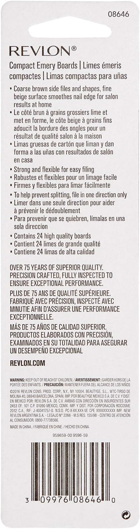 Revlon Compact Emery Boards, 24 Count