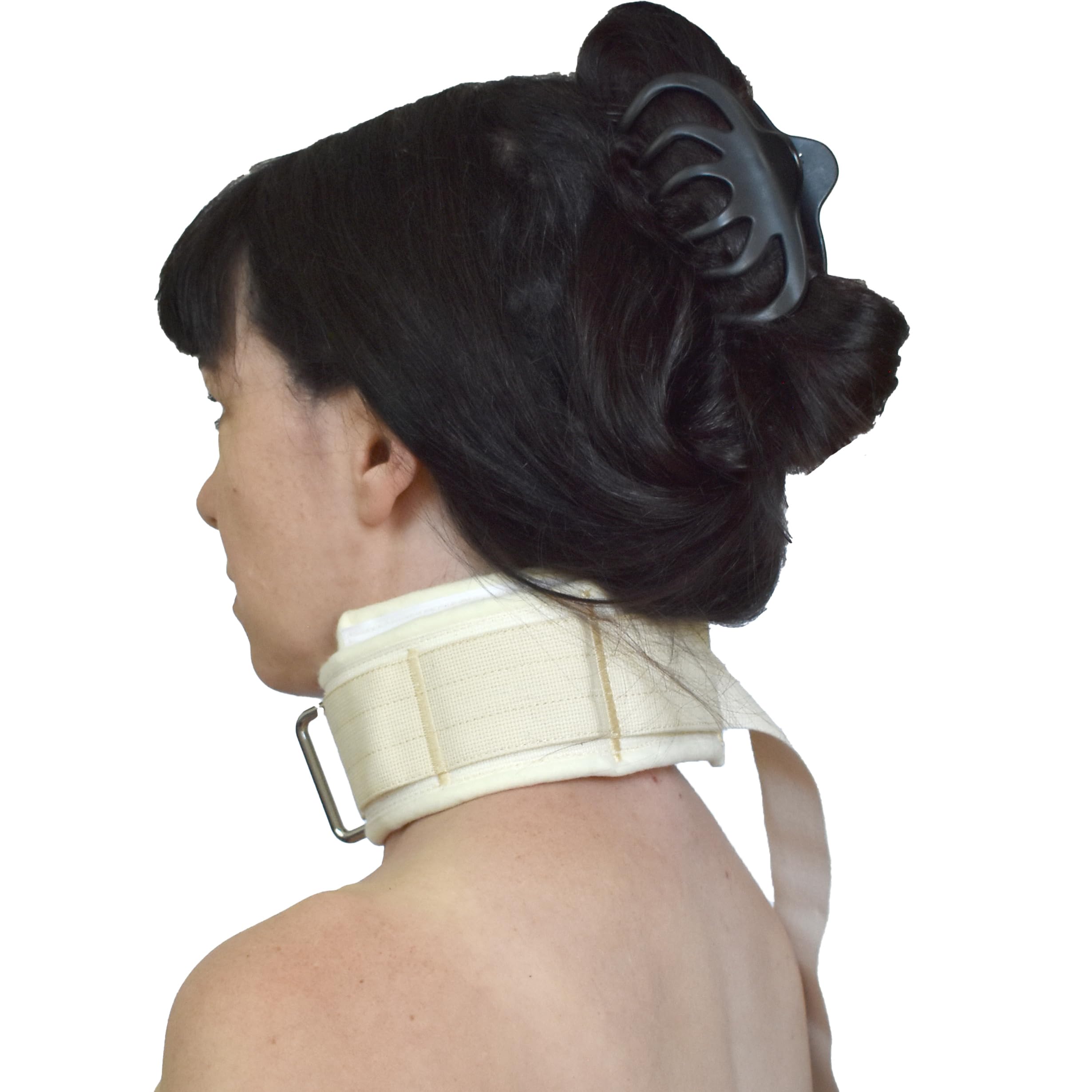 Klinik Halsband abschließbar – Bondage Halsfessel mit Schloss | Baumwolle & Schlüssel – verstellbar, unisex, Klinikspiele, BDSM, Fetisch, Dom/Sub, Unterwerfung & Psychiatrie
