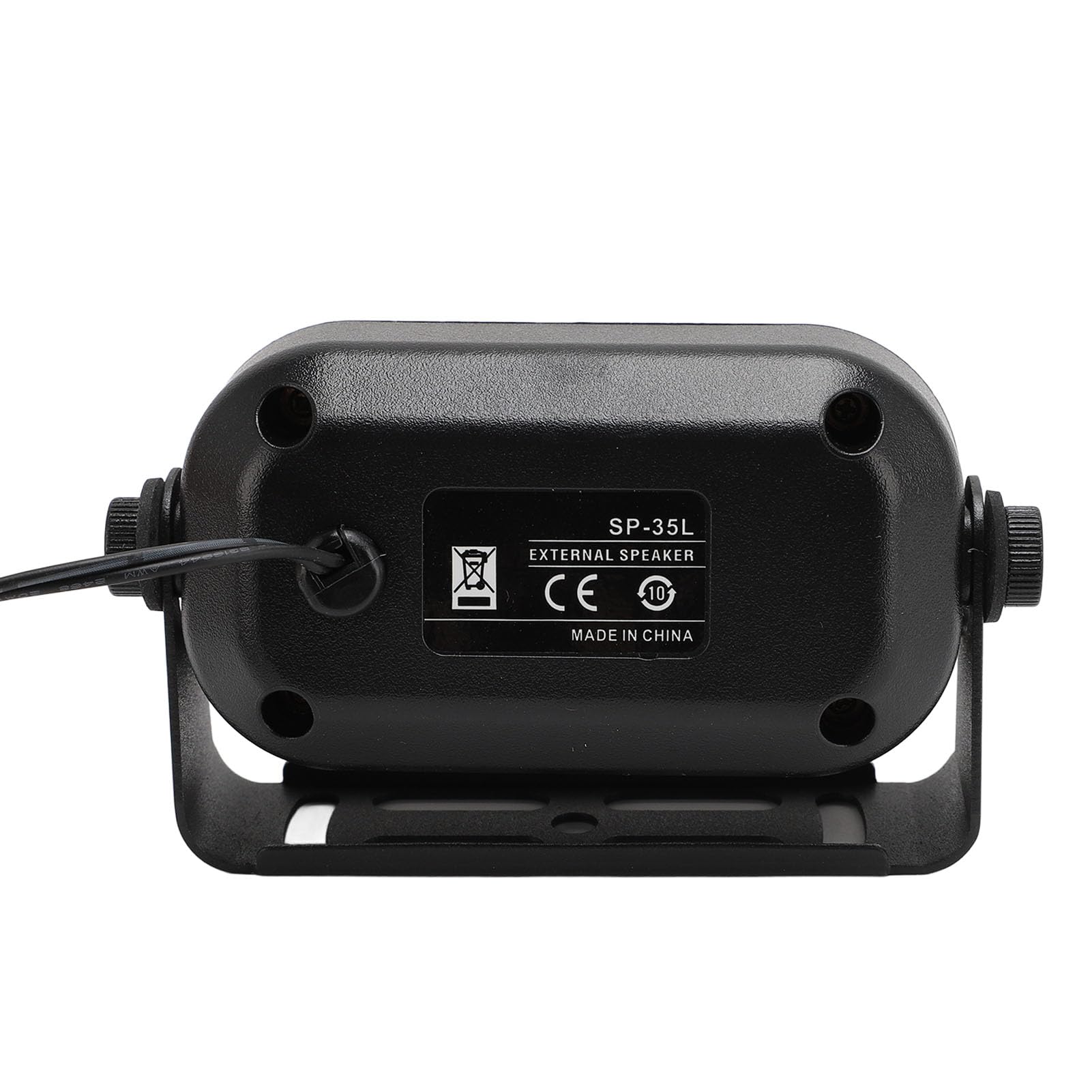 Pyhodi SP‑35L Altavoz Externo para Automóvil, Mini Altavoz de 3,5 Mm de Alto Volumen y 5 W con Cable de 14,76 Pies, para Escáneres de Radio Ham Radio CB, Compatible con IC‑2730