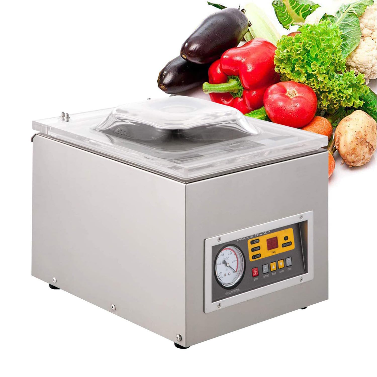 asdchZen Commercial Kitchen Food Chamber, Commercial Vacuum Packing Sealing Machine, Automatic Food Package Device