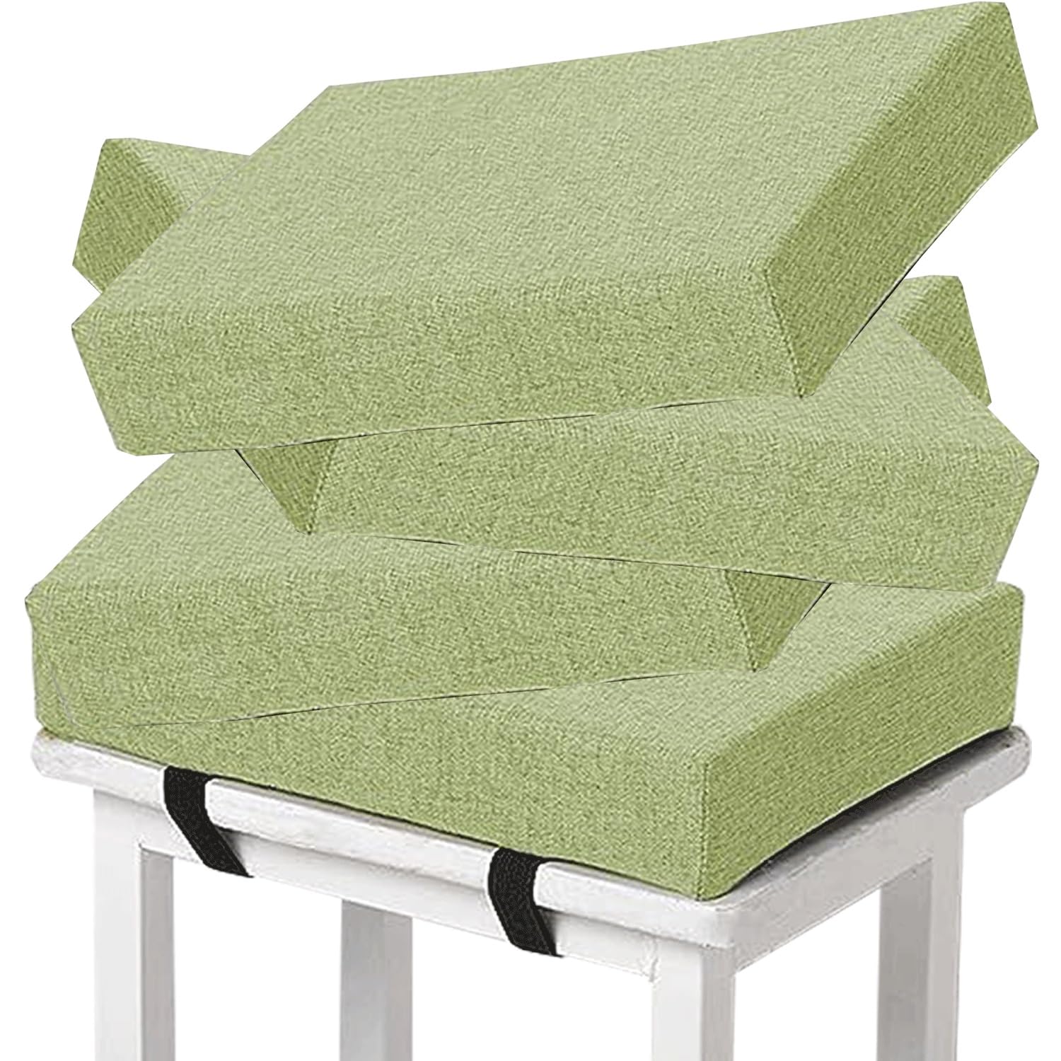Memory Foam square Seat Cushion3/ 5/8cm thick,35/40/45/50cm rectangular Stool Cushion,Anti - Slip, Seat Cushion seat pads dining chairs with Removable Cover for Kitchen Bar Chairs(H6,4pcs 45x45x5cm)
