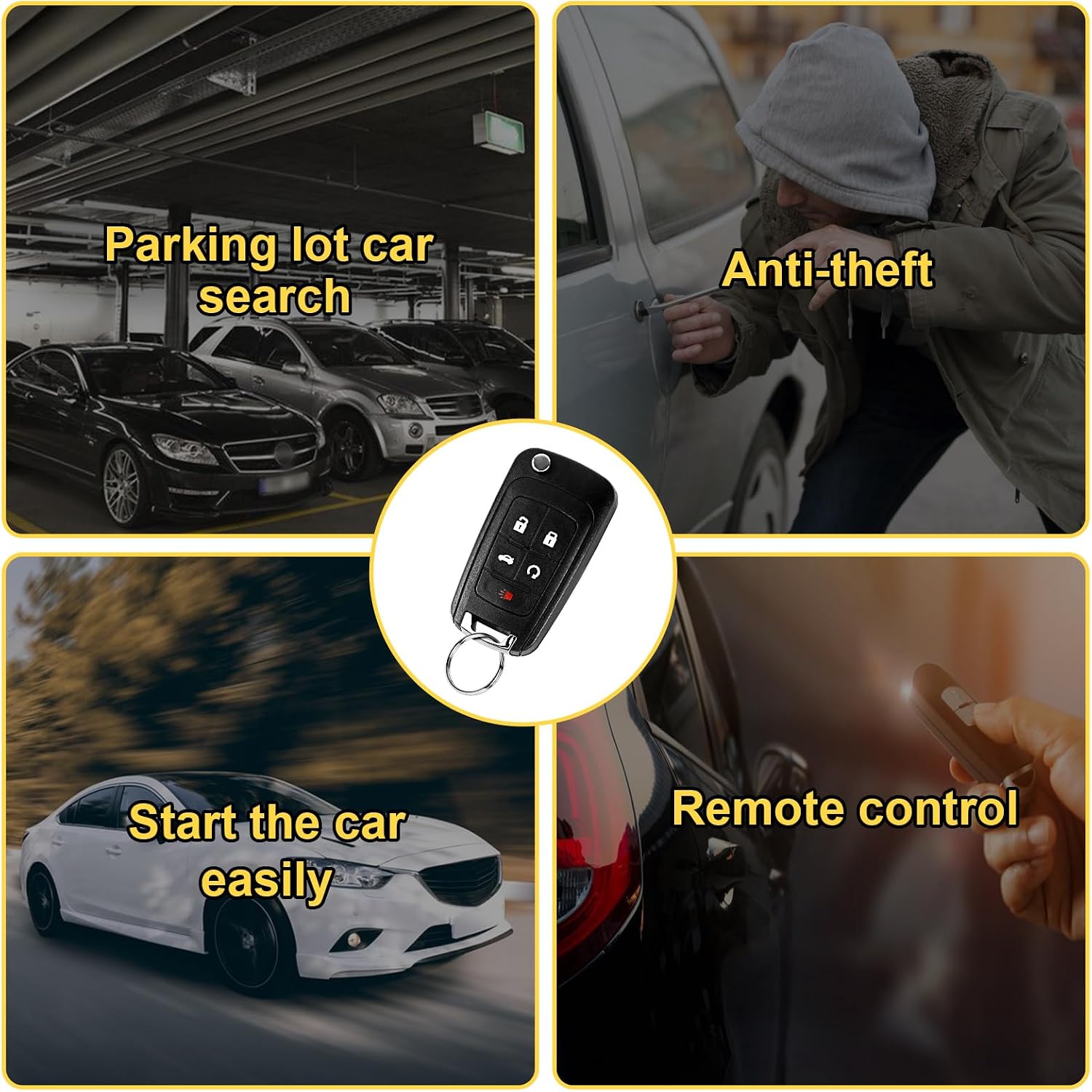 OGATOO Flip Key Fob Replacement Keyless Entry Remote Control Fits for Chevy Equinox Camaro Impala Cruze Sonic Malibu/ GMC Terrain/ Buick Lacrosse Regal Verano Encore Allure 2010-2019, OHT01060512