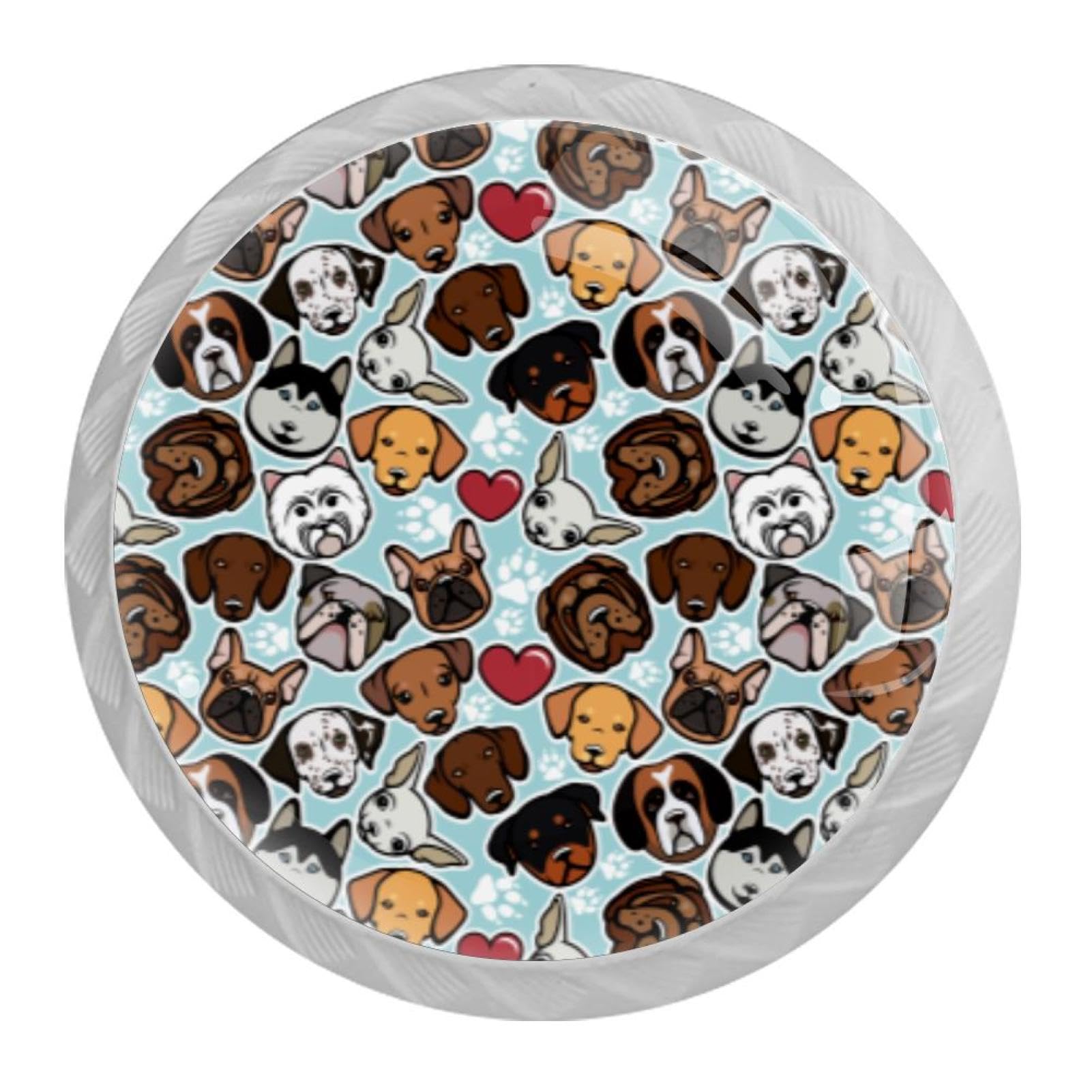 Tqmspg Multi06 4 Pieces Drawer Pulls Dog Door Knobs Dresser Handles For Kitchen Wardrobe Cupboard Hardware Furniture