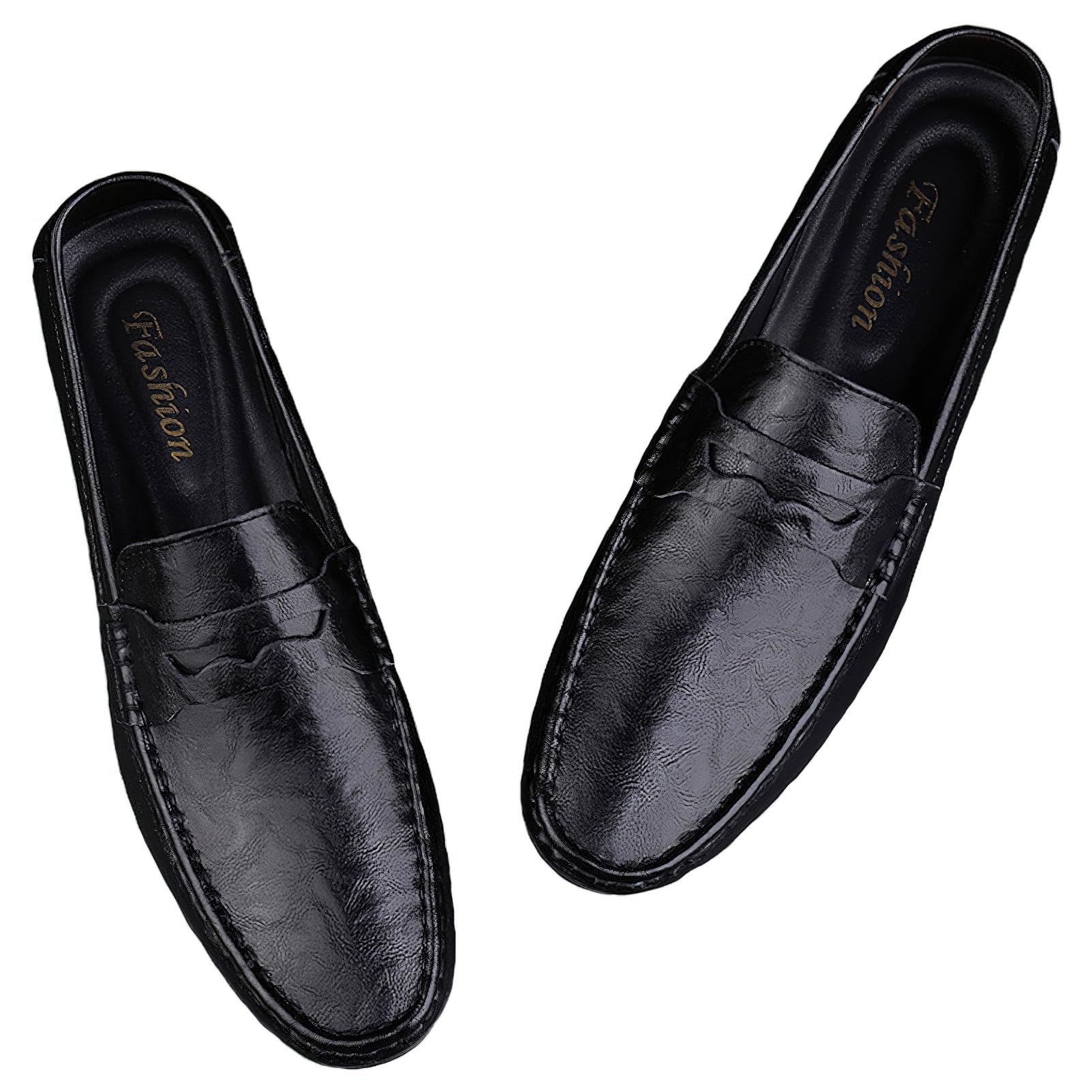 rismart Mocasin Hombre Casual Cuero Zapato Ponerse Conducción Plano Zapatilla