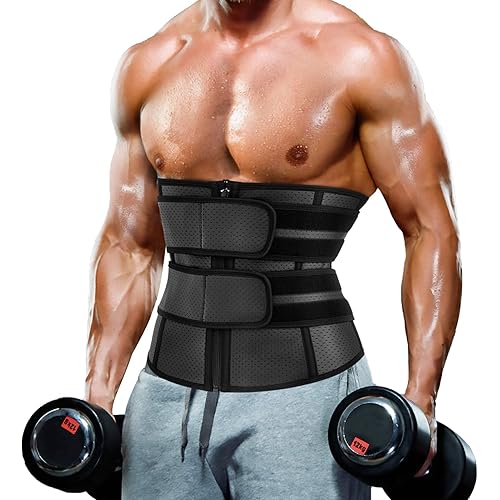 Waist Trainer Trimmer for Men Tummy Control Shapewear Neoprene Sweat Belt Slimming Body Shaper
