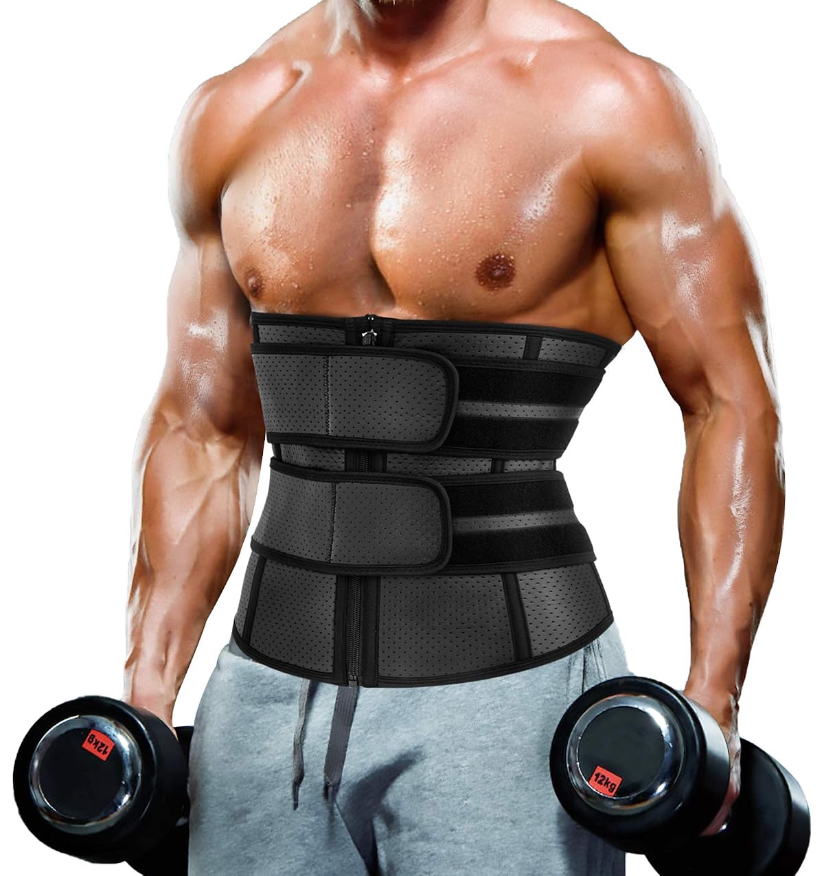 MOLUTAN Sauna Waist Trainer for Men Waist Trimmer Weight Loss Slimming Cincher
