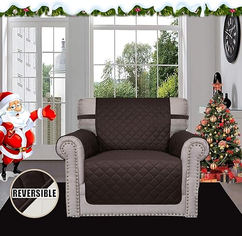 Miniatura 2 de Easy-Going - Funda para sillón reversible y resistente al agua, protector de muebles con correas elásticas, para mascotas, niños, perros y gatos