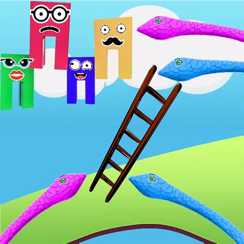 Snake N Ladders 3D Run Race Game: Jogos de corrida de jogos de corrida de verme de ataque de cobra p