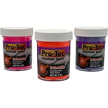 ProTec Jigs and Lures Powder Paint, High Gloss Powder Coating for Jig Head Fishing Lures, 3 Pack 2oz Jars, Hot Pink/Blaze Orange/June Bug Flake