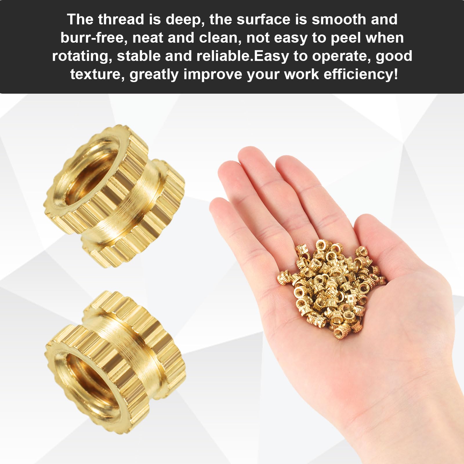 330 Inserti Filettati In Ottone - M2 M3 M4 M5 Per Stampa 3D E Plastica, Dadi Zigrinati