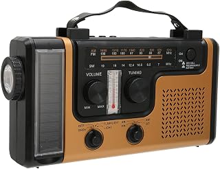 Emergency Radio, Environmental Protection Hand Crank Solar Emergency Radio Multi Band Multifunctional for Camping
